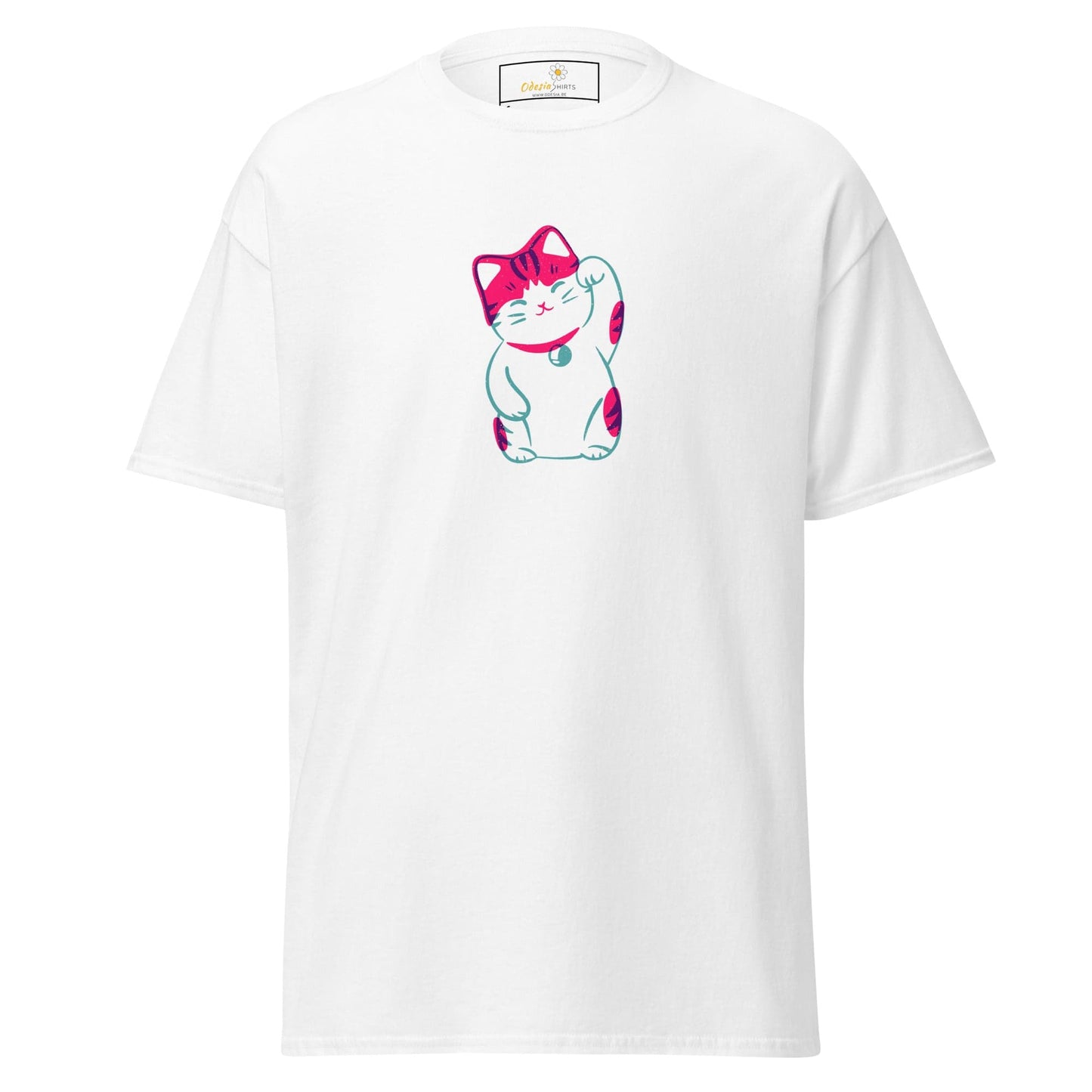 Unisex classic tee - ANIMALS SPIRITUAL LUCKY CAT 2 - REGULAR - White / S