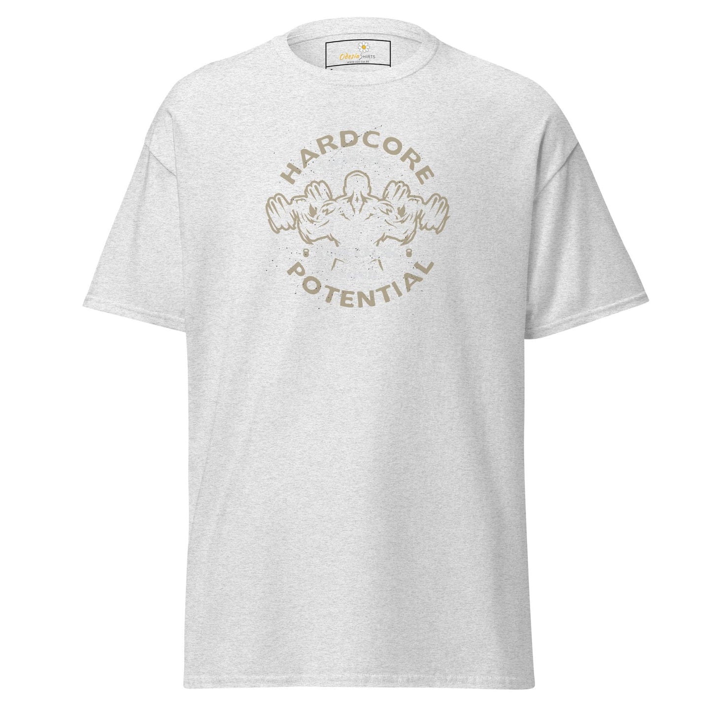 Unisex classic t-shirt - SPORT HARDCORE TRAINING - REGULAR - Ash / S