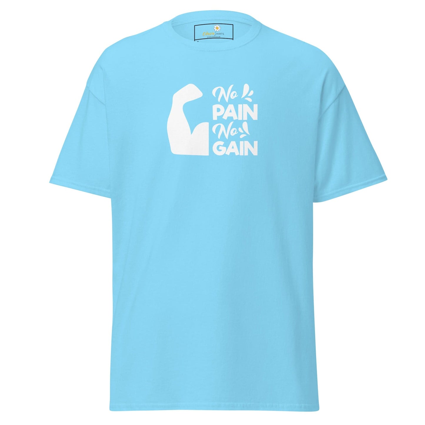 Unisex classic t-shirt - SPORT BIG MUSCLES - REGULAR - Sky / S