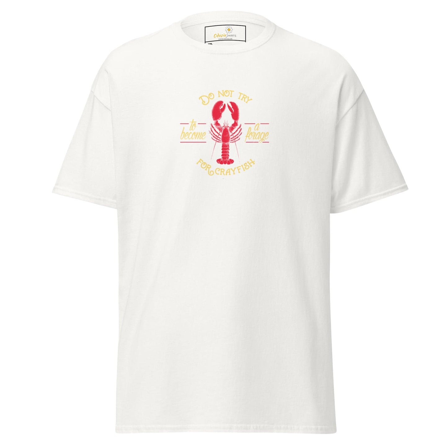 White T-shirt with lobster graphic from T-SHIRT DESIGN TEE for Men and Women size 2XL to 5XL