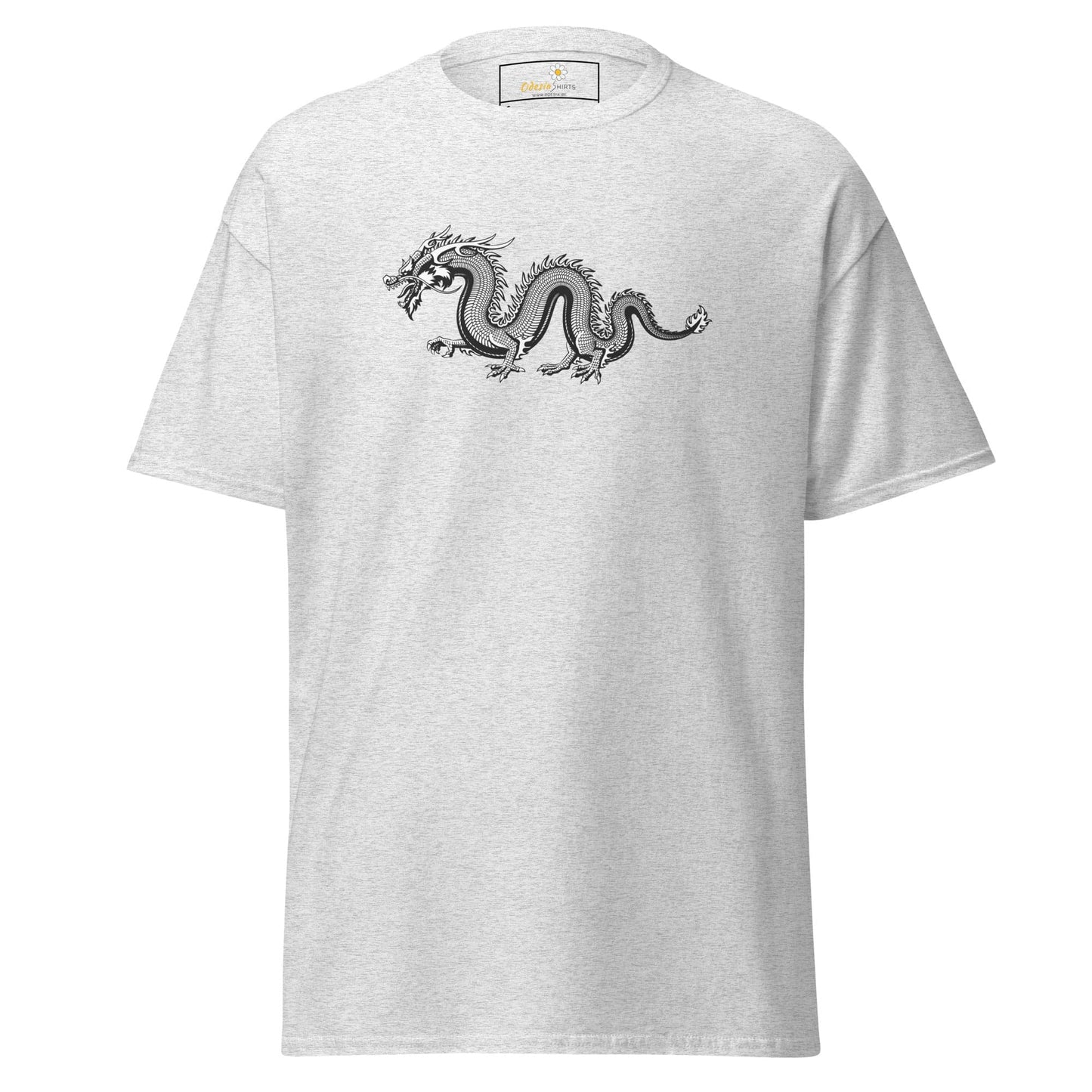Unisex classic t-shirt - MYSTIC GREY DRAGON - REGULAR - Ash / S