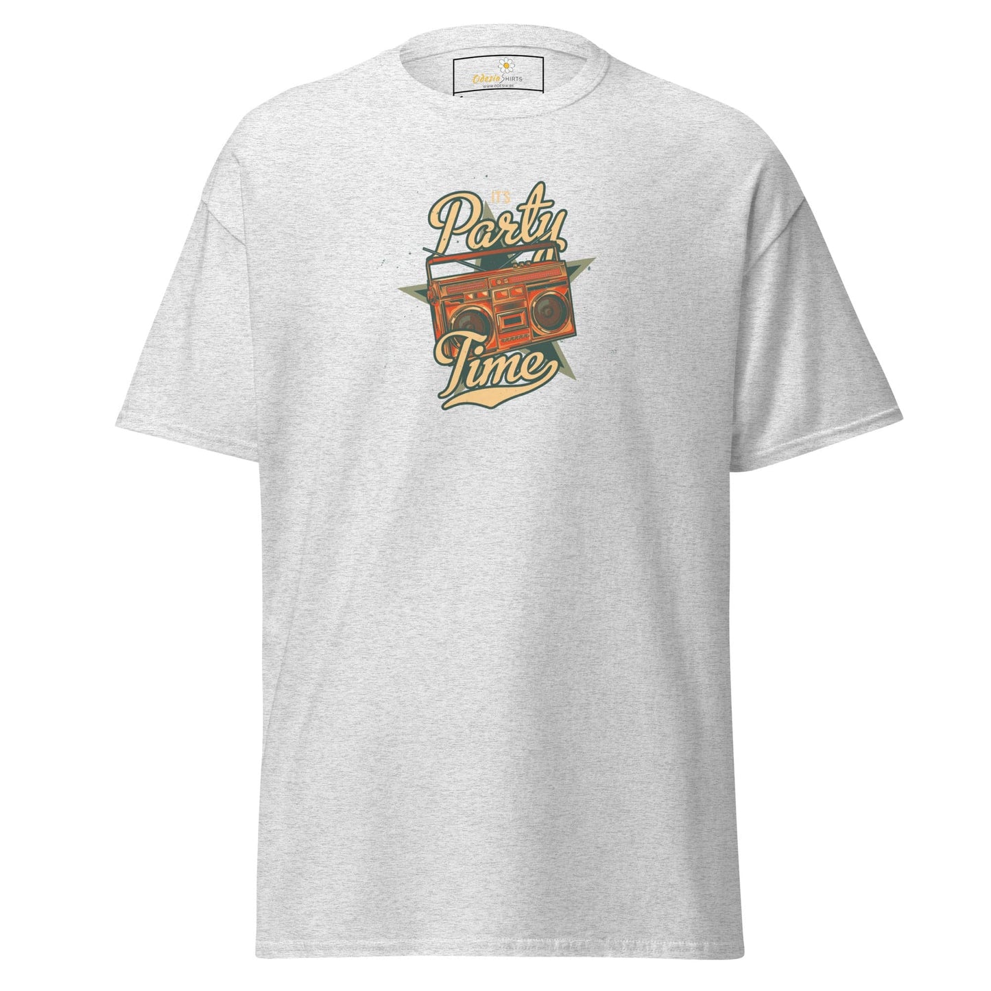 Unisex classic tee - MUSIC PARTY TIME - REGULAR - Ash / S