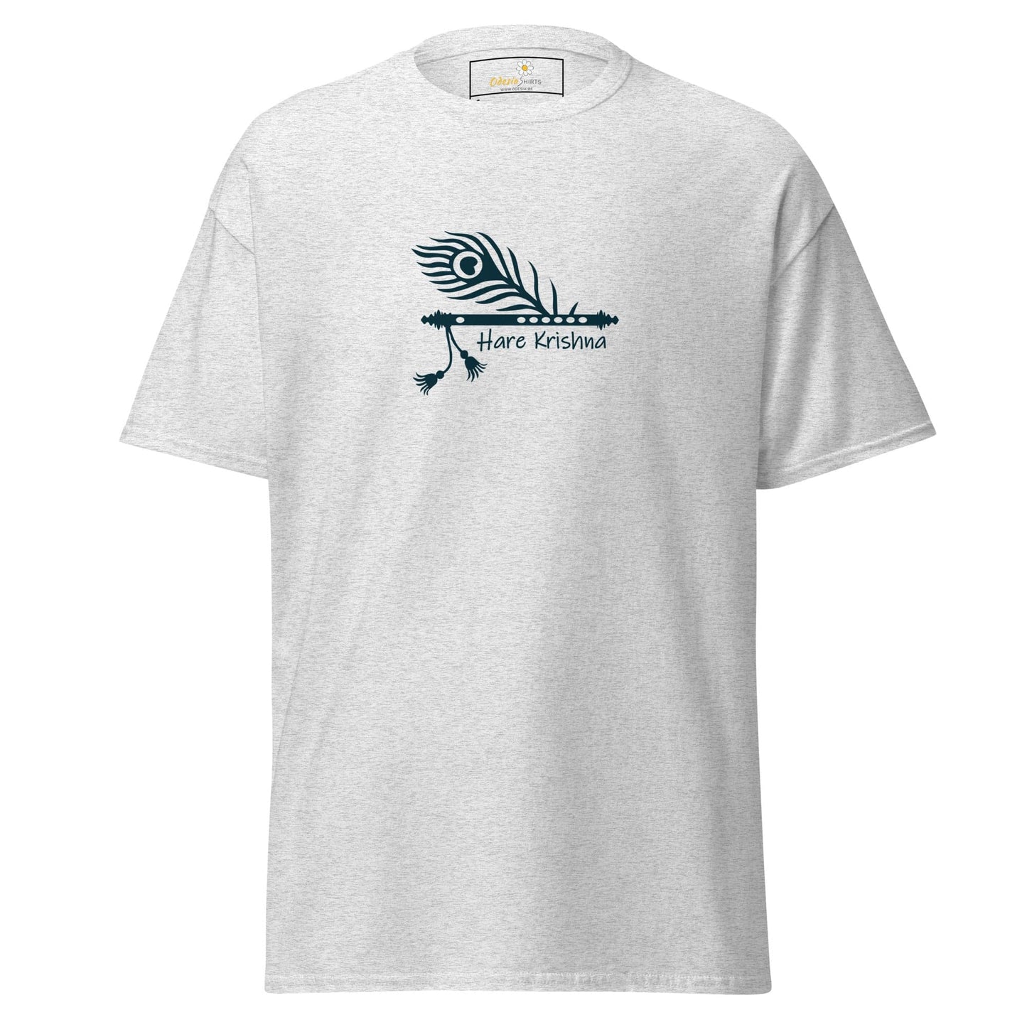 Unisex classic tee - SPIRITUAL KRISHNA’S FLUTE - REGULAR - Ash / S