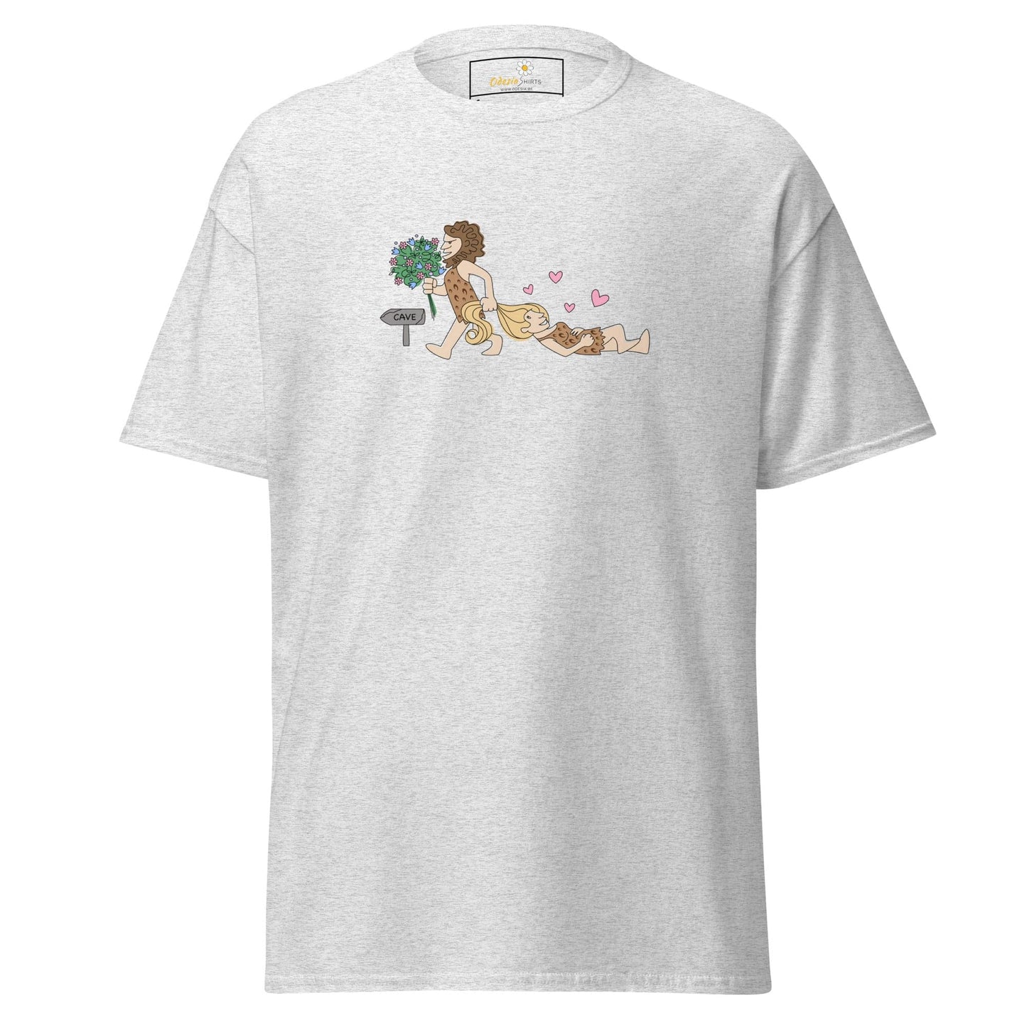 Unisex classic tee - FUN CAVEMAN - REGULAR - Ash / S