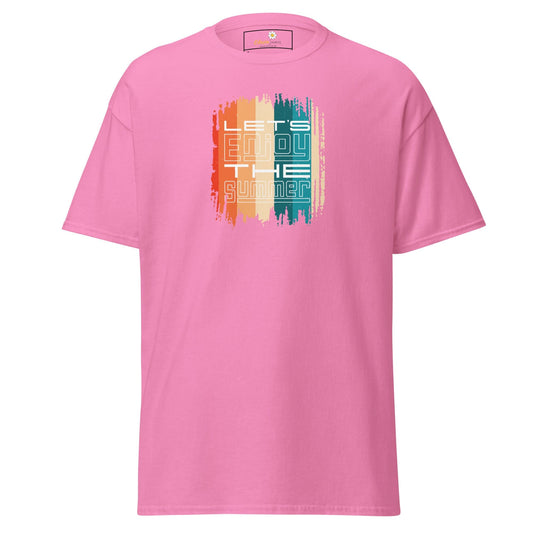 Unisex classic t-shirt - SUMMER LETS ENJOY - REGULAR - Azalea / S