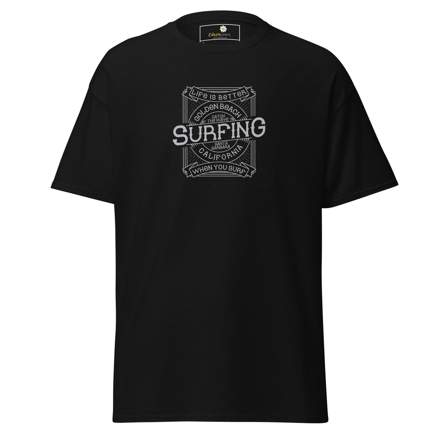 Unisex classic tee - SPORT GOLDEN BEACH SURFING - REGULAR - Black / S