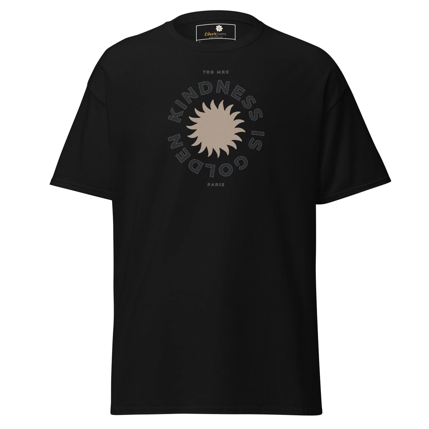 Unisex classic t-shirt - TEXT KINDNESS IS GOLDEN - REGULAR - Black / S