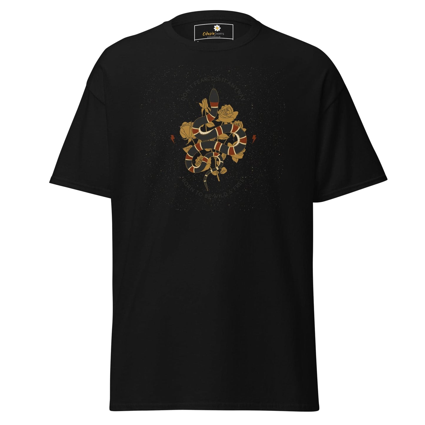 Unisex classic t-shirt - SNAKE TO BE WILD - REGULAR - Black / S