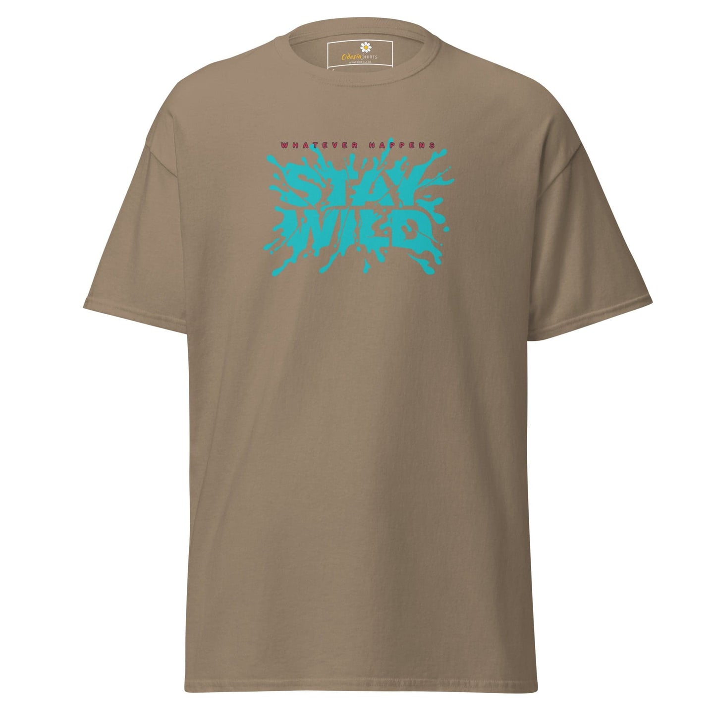Unisex classic t-shirt - TEXT STAY WILD - REGULAR - Brown Savana / S