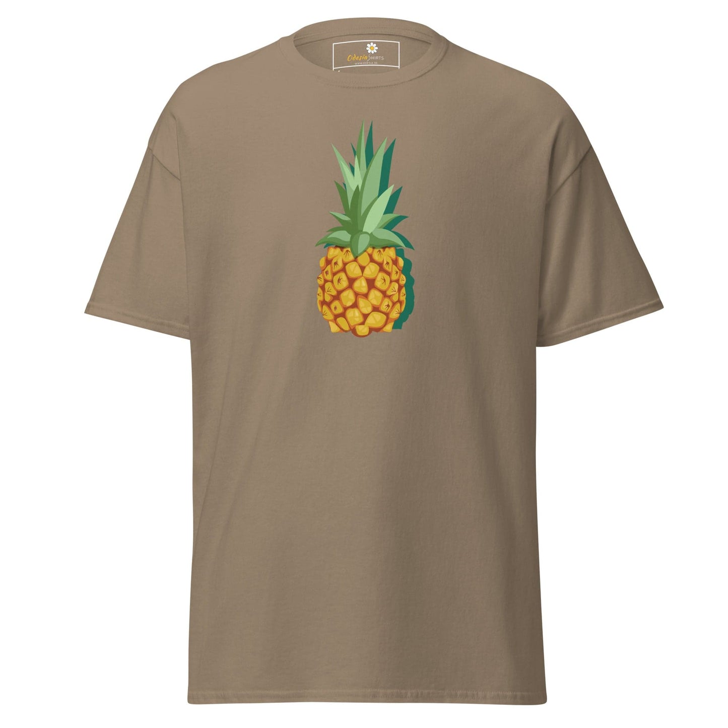 Unisex classic tee - SUMMER PINEAPPLE - REGULAR - Brown Savana / S