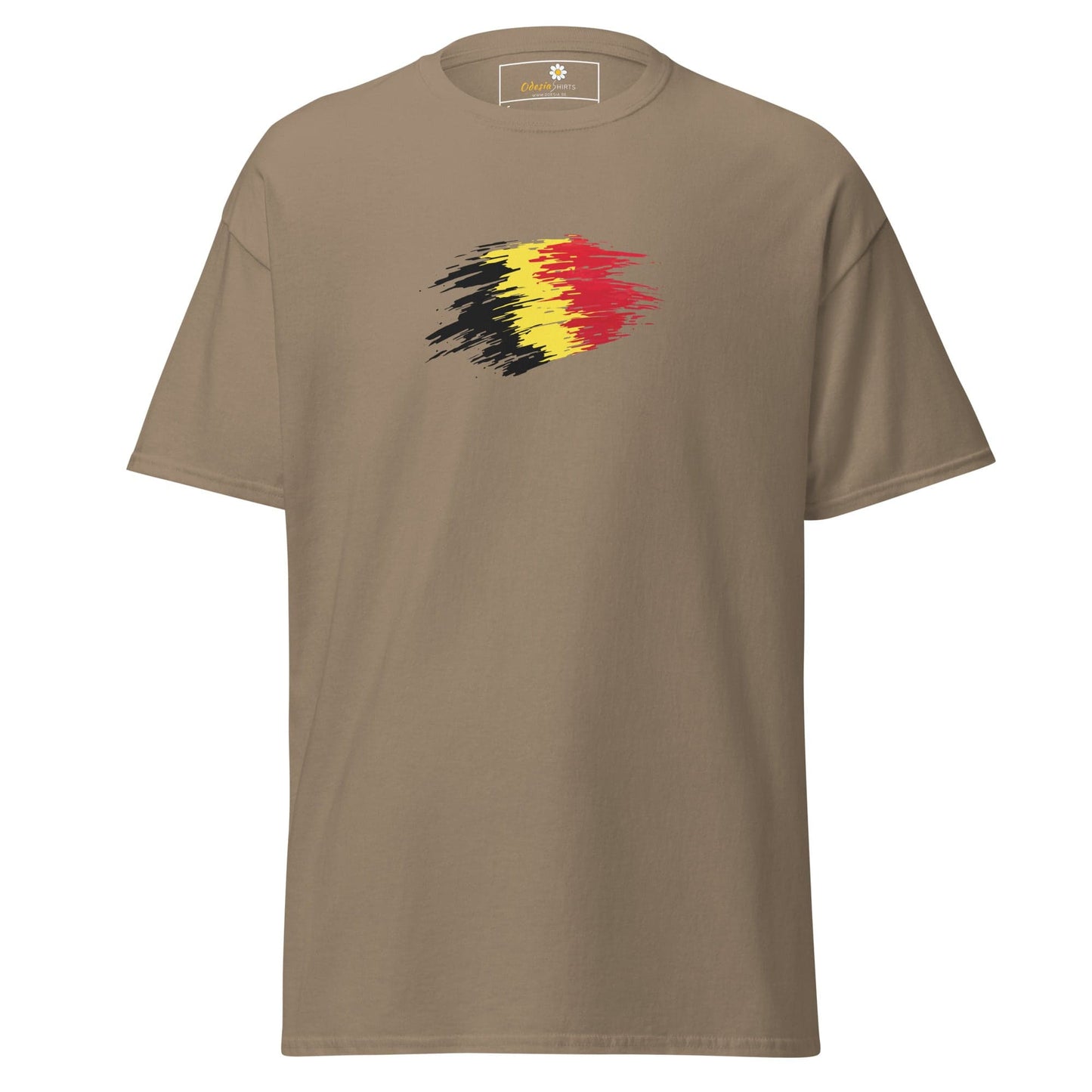 Unisex classic tee - COUNTRY BELGIUM SHAPE - REGULAR - Brown Savana / S