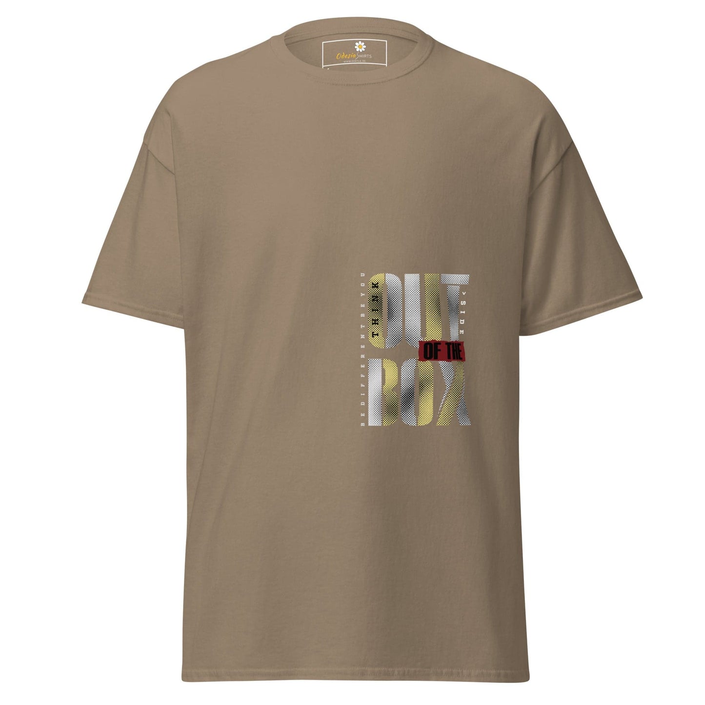Unisex classic t-shirt - TEXT OUT OTHE BOX - REGULAR - Brown Savana / S
