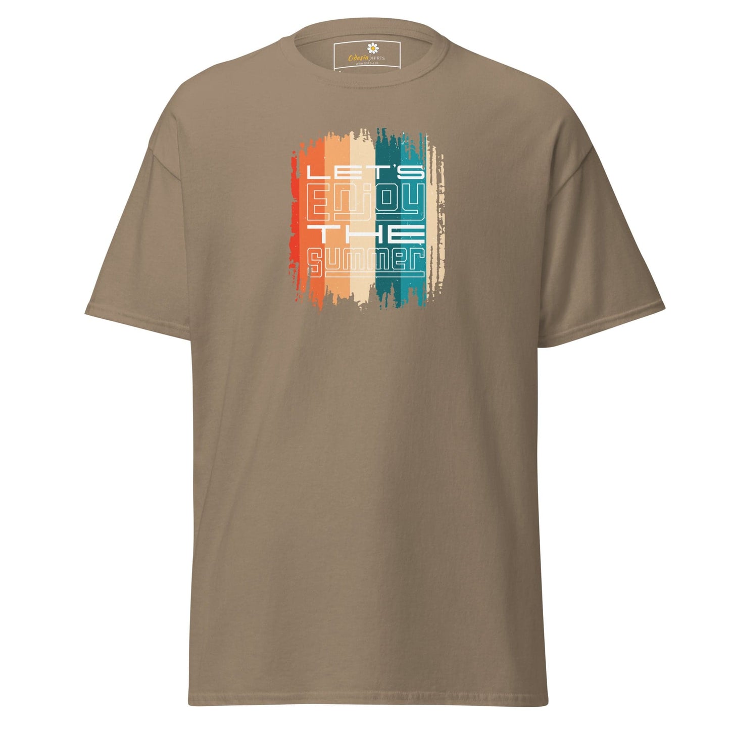 Unisex classic t-shirt - SUMMER LETS ENJOY - REGULAR - Brown Savana / S