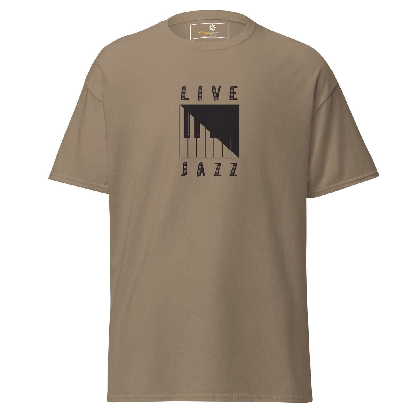Unisex classic t-shirt - MUSIC LIFE JAZZ - REGULAR - Brown Savana / S
