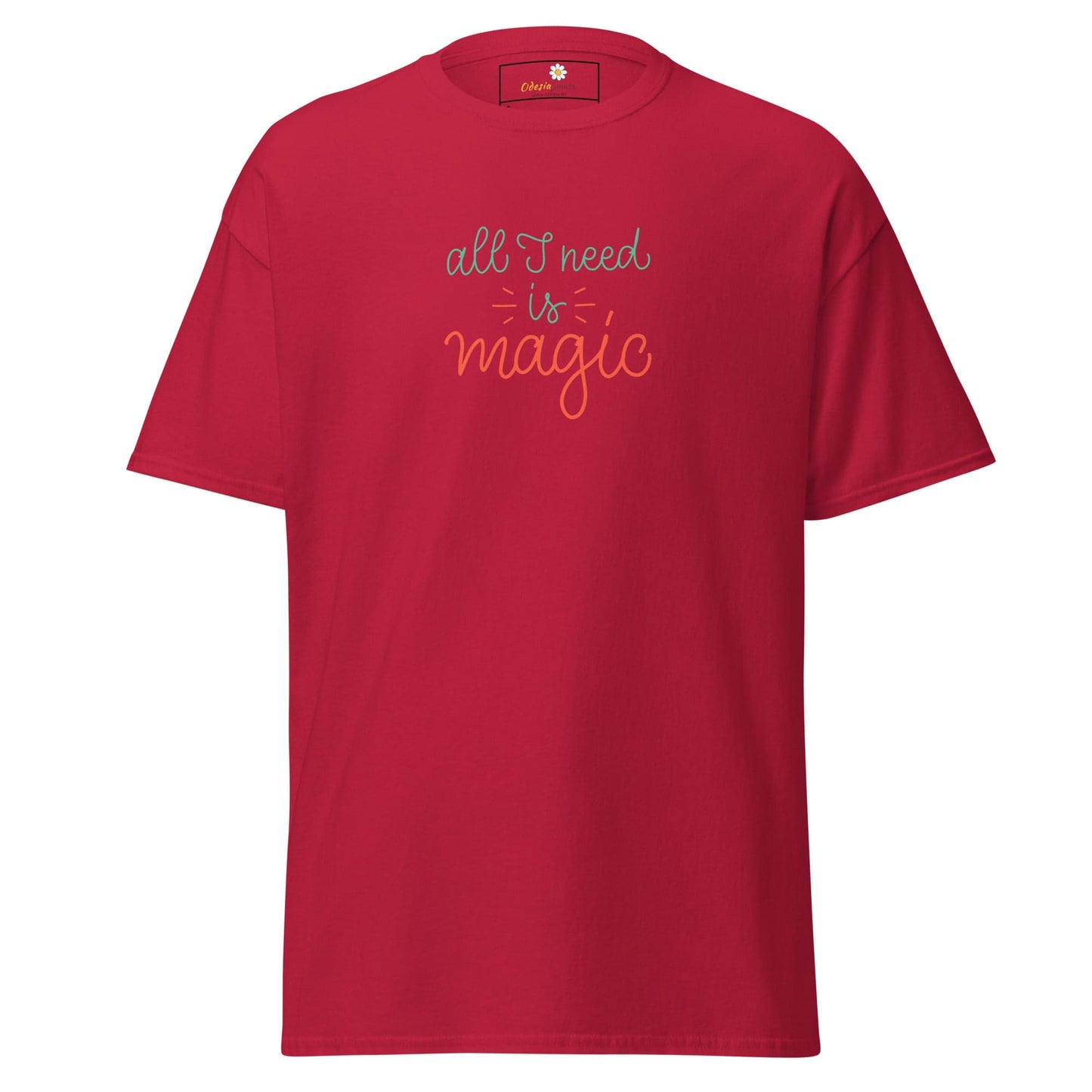 Unisex classic tee - TEXT ALL I NEED IS MAGIC - REGULAR - Cardinal / S