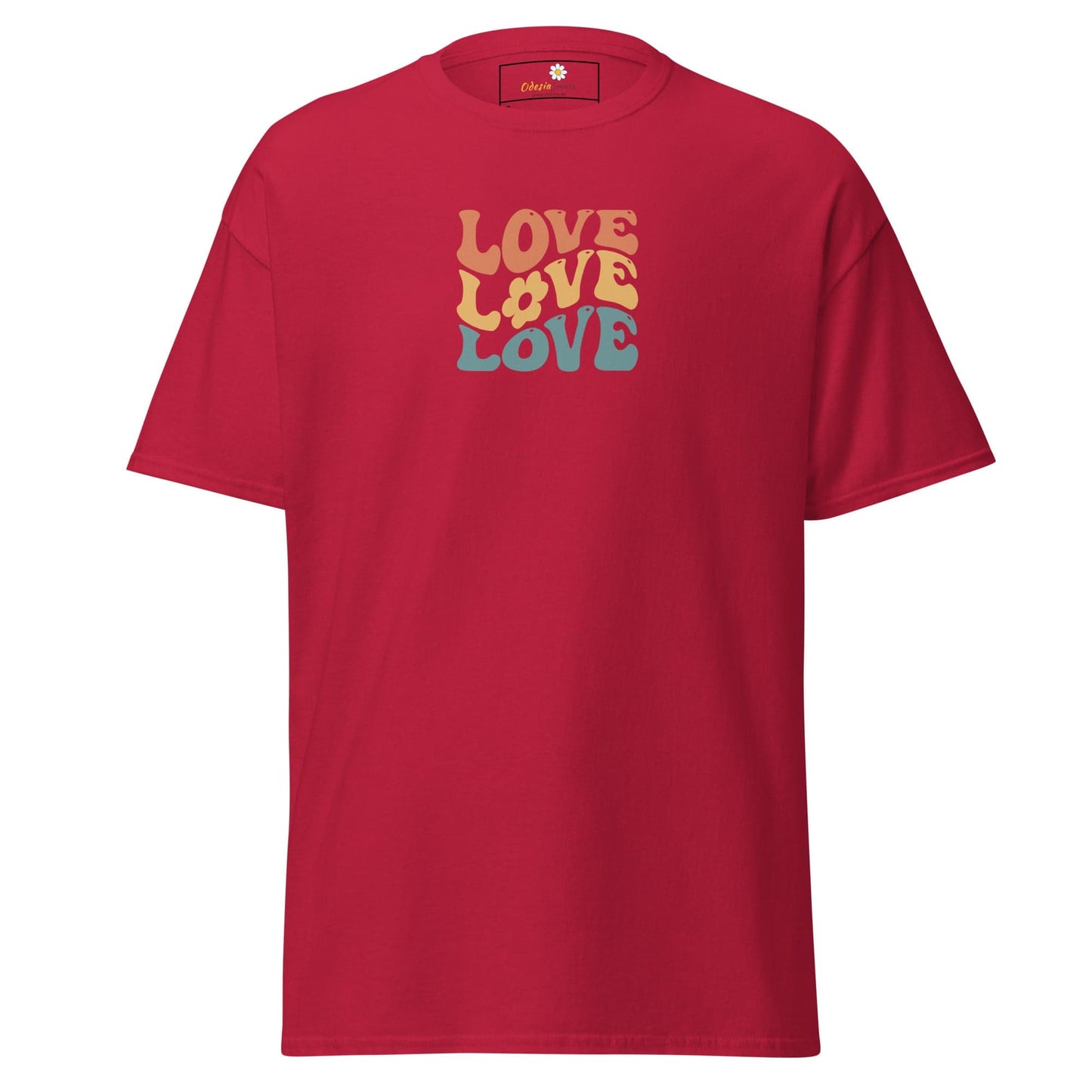 Unisex classic tee - TEXT POSITIVE LOVE LOVE LOVE - REGULAR - Cardinal / S
