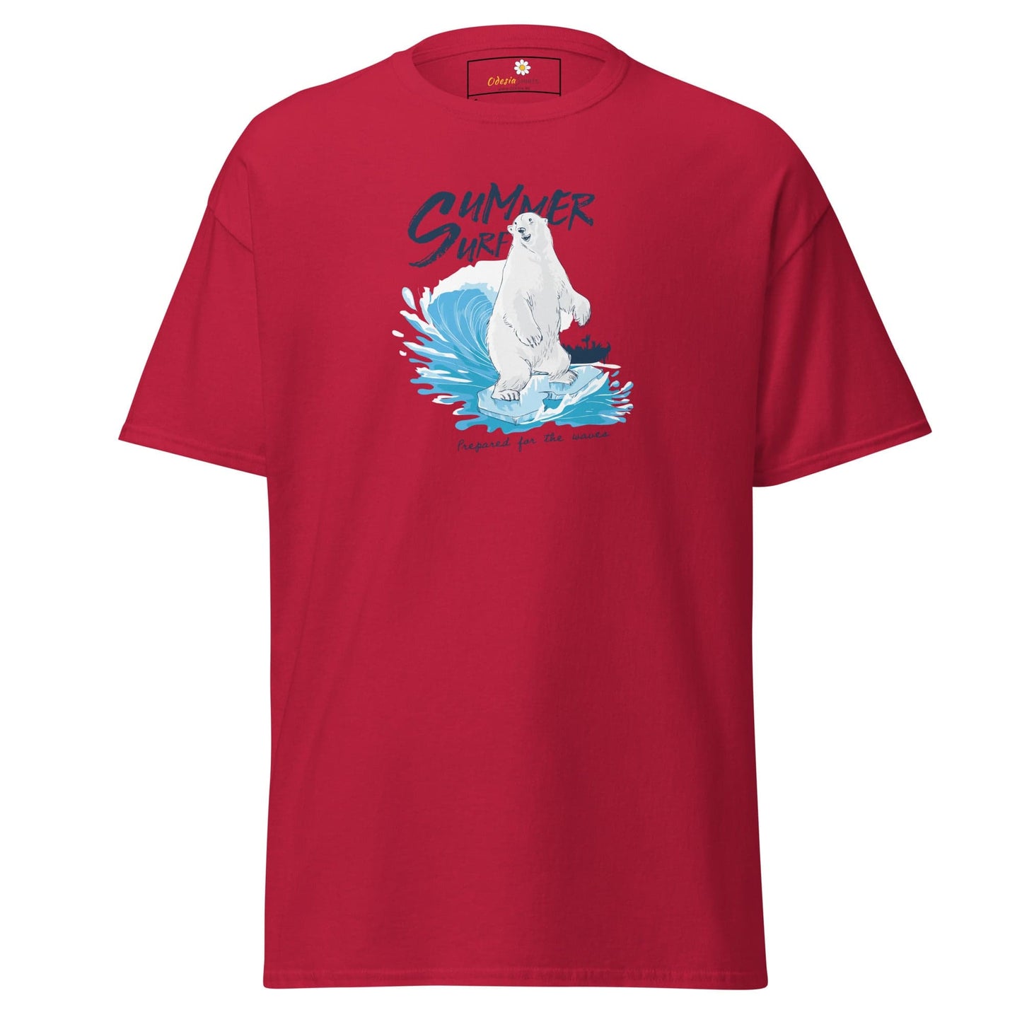 Unisex classic t-shirt - WILD LIFE SUMMER BEAR - REGULAR - Cardinal / S