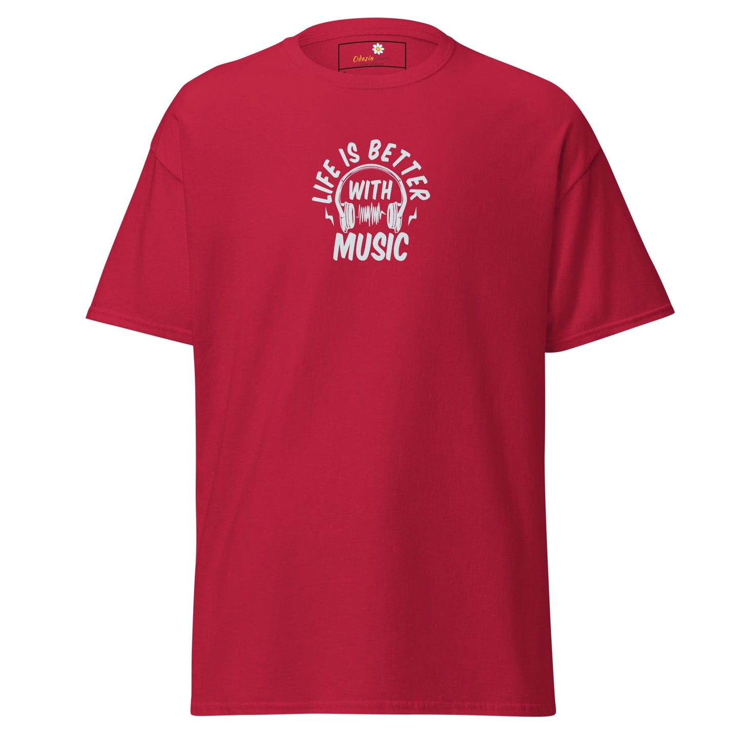 Unisex classic tee - MUSIC IS BETTER - REGULAR - Cardinal / S