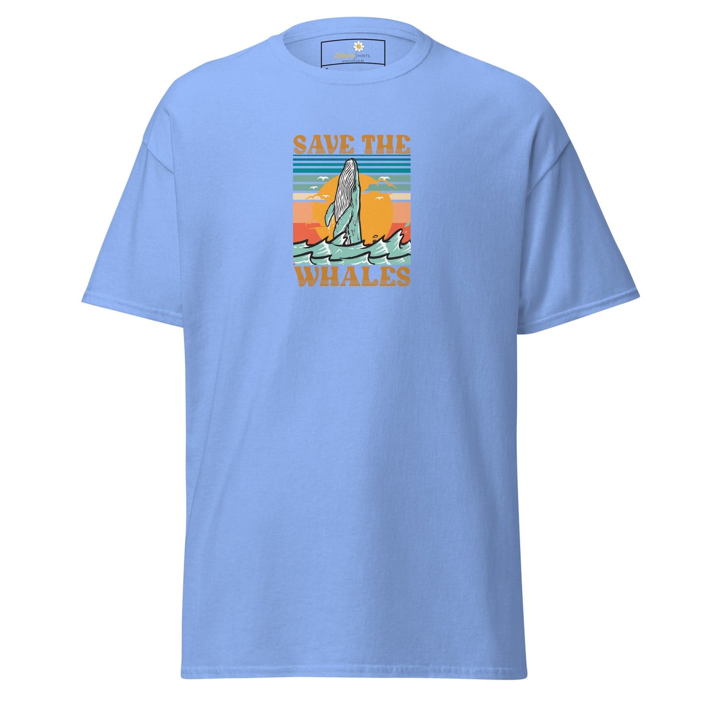 Unisex classic tee - WILD LIFE SAVE THE WHALES - REGULAR - Carolina Blue / S