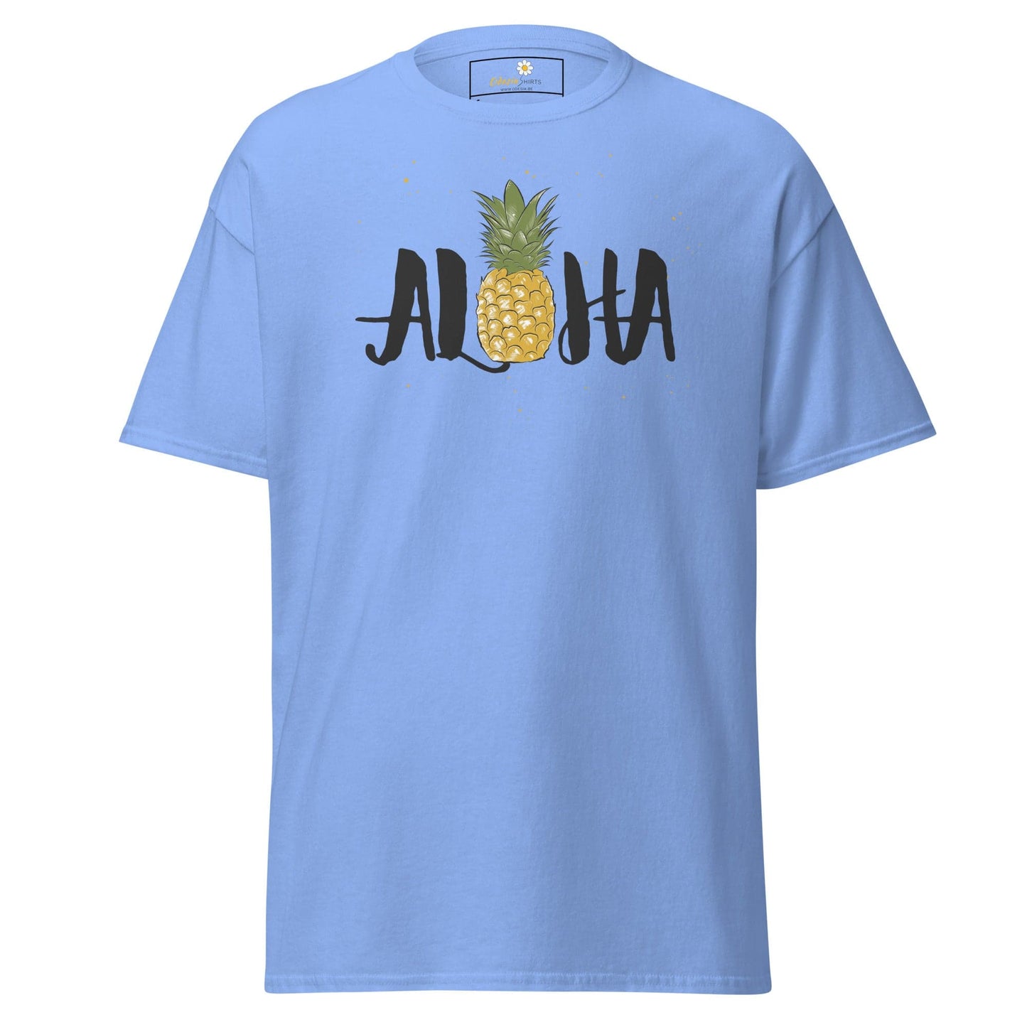 Unisex classic t-shirt - POSITIVE ALOHA HAWAI PINEAPPLE - REGULAR - Carolina Blue / S