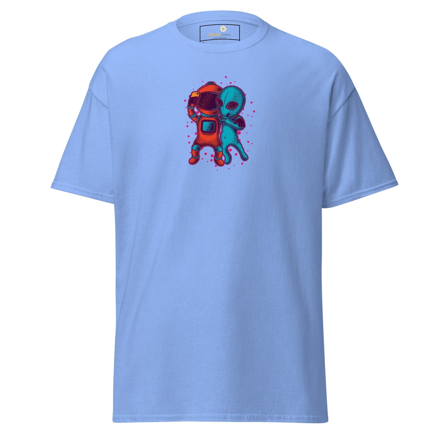 Unisex classic t-shirt - ASTRONAUT ALIEN SELFIE - REGULAR - Carolina Blue / S