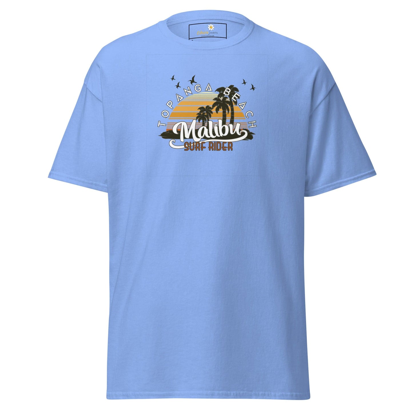 Unisex classic t-shirt - SUMMER MALIBU SURF RIDER - REGULAR - Carolina Blue / S