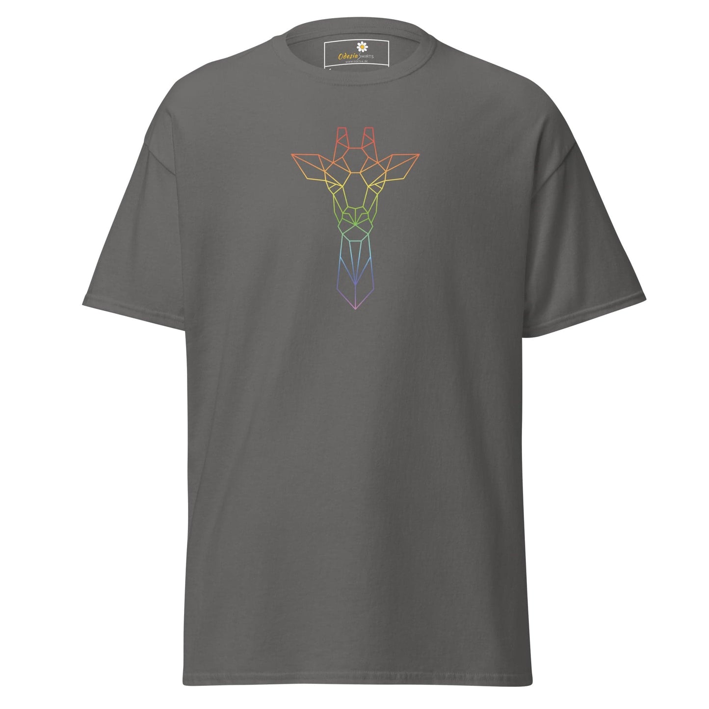 Unisex classic t-shirt - WILD LIFE GIRAFFE - REGULAR - Charcoal / S