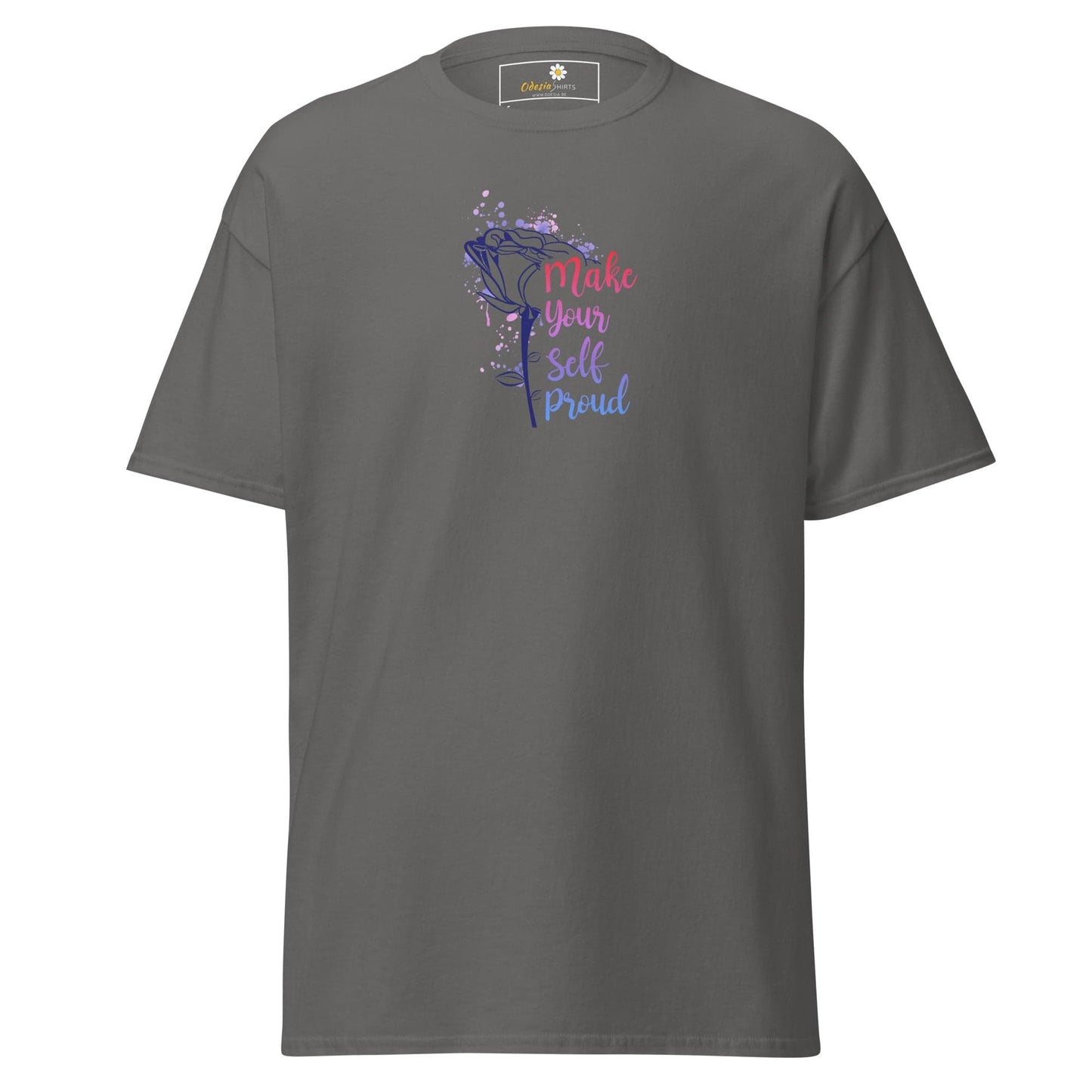 Unisex classic tee - MISC TEXT MAKE YOURSELF PROUD - REGULAR - Charcoal / S