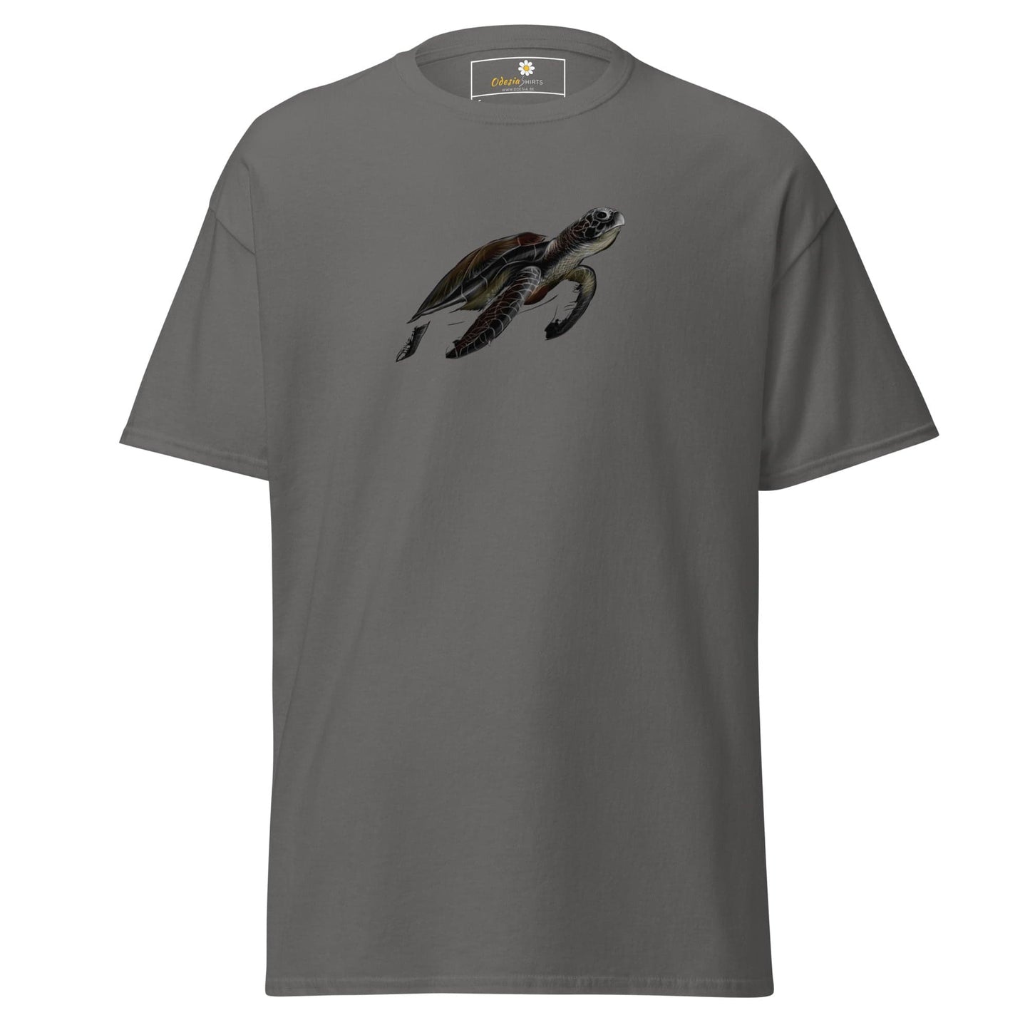 Unisex classic tee - WILD LIFE SEA TURTLE - REGULAR - Charcoal / S