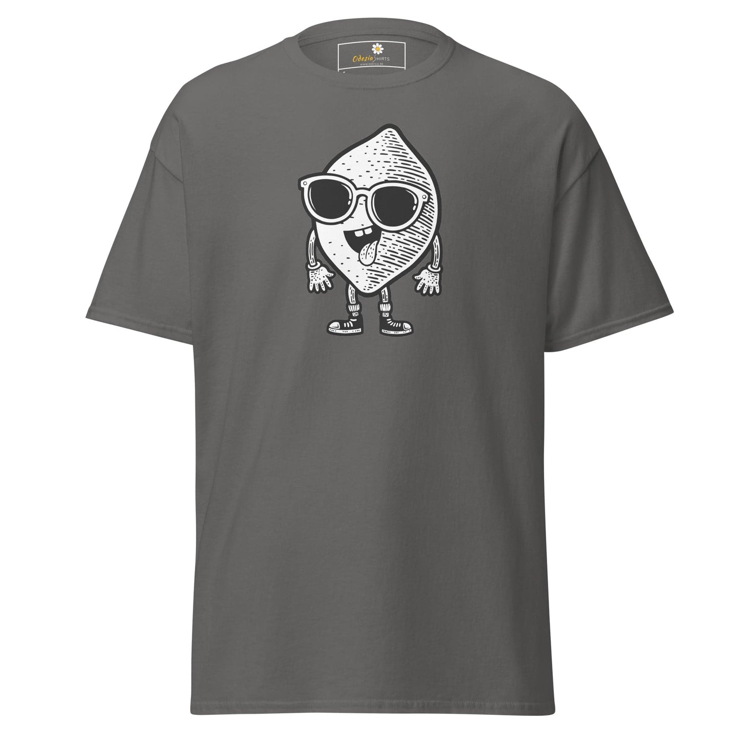Unisex classic t-shirt - FUN LEMON FACE - REGULAR - Charcoal / S