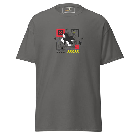 Unisex classic t-shirt - ABSTRACT FIGURES - REGULAR - Charcoal / S