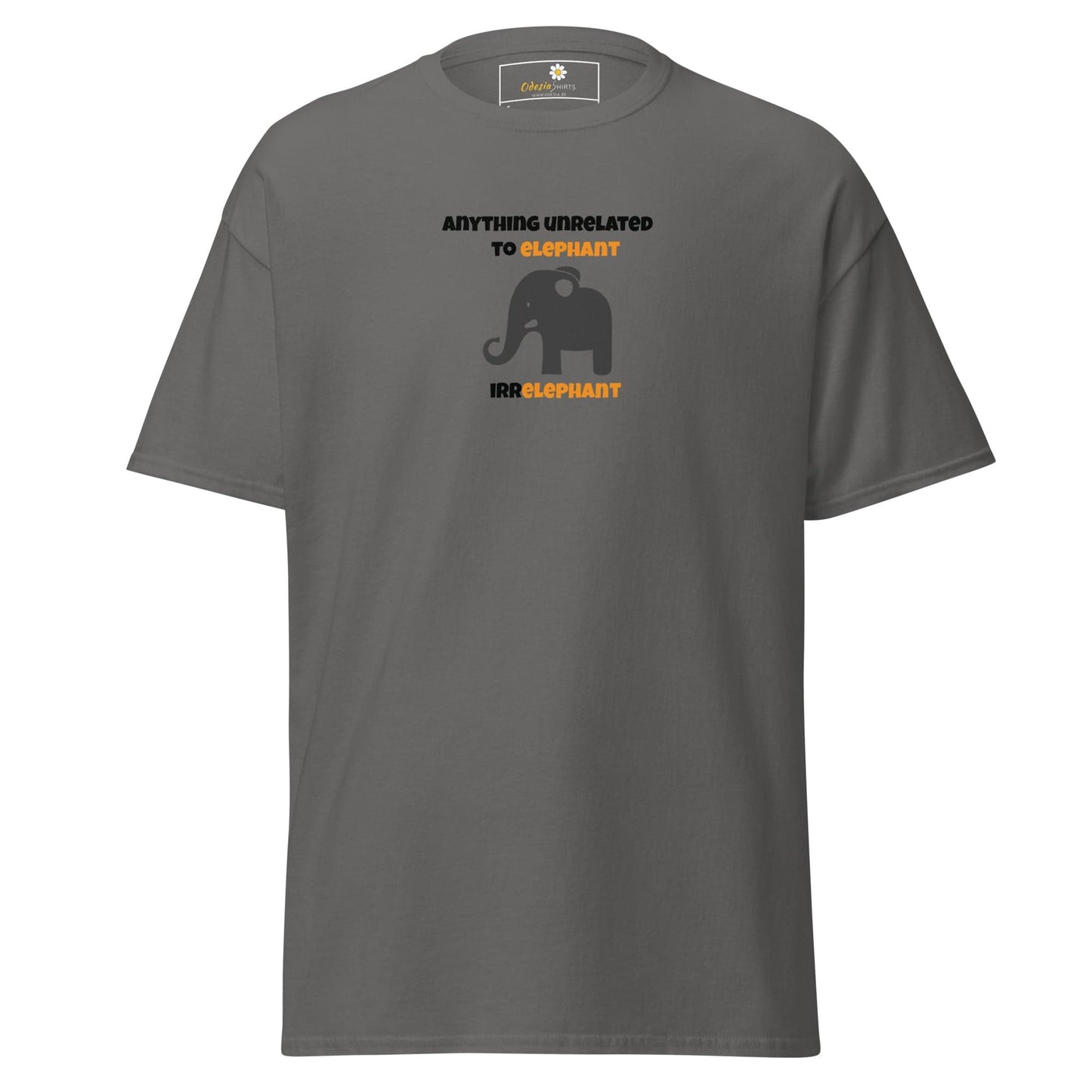 Unisex classic t-shirt - FUN ELEPHANT IRRELEPHANT - REGULAR - Charcoal / S