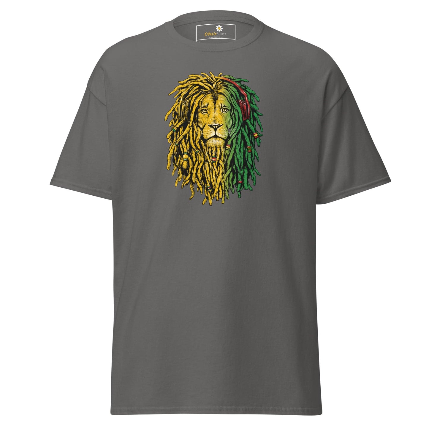 Unisex classic t-shirt - WILD LIFE REGGAE LION - REGULAR - Charcoal / S