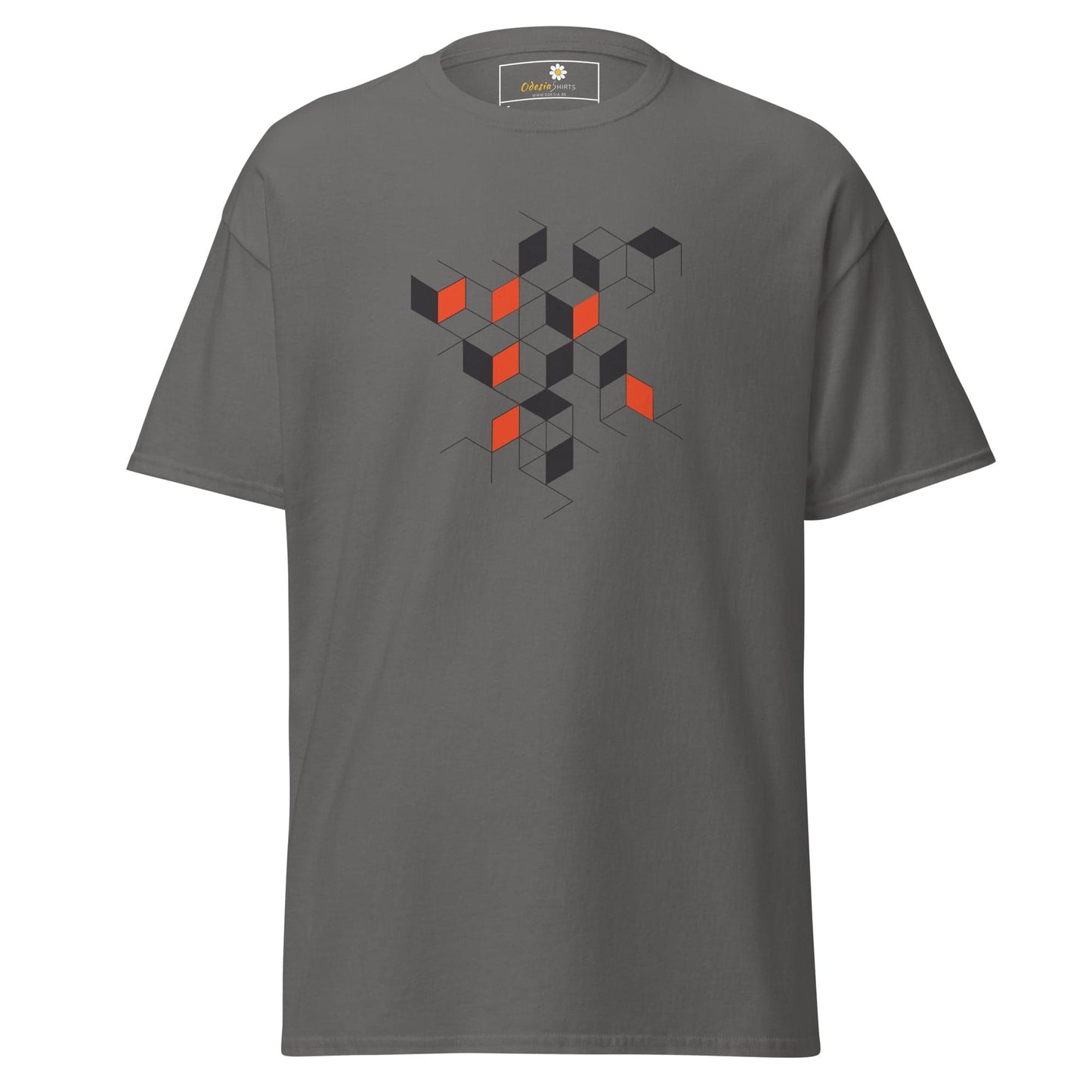 Unisex classic tee - ABSTRACT SQUARES - REGULAR - Charcoal / S