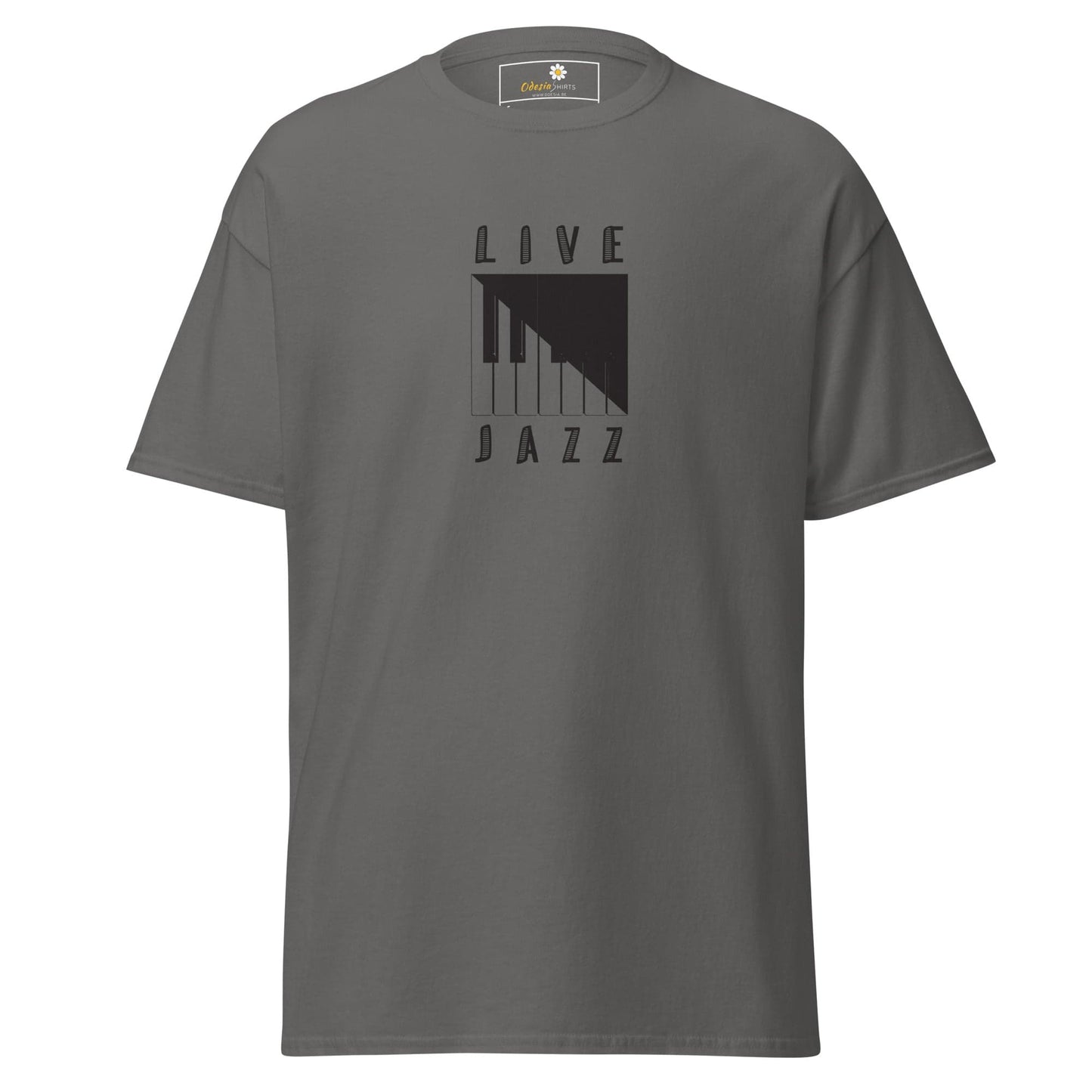 Unisex classic t-shirt - MUSIC LIFE JAZZ - REGULAR - Charcoal / S