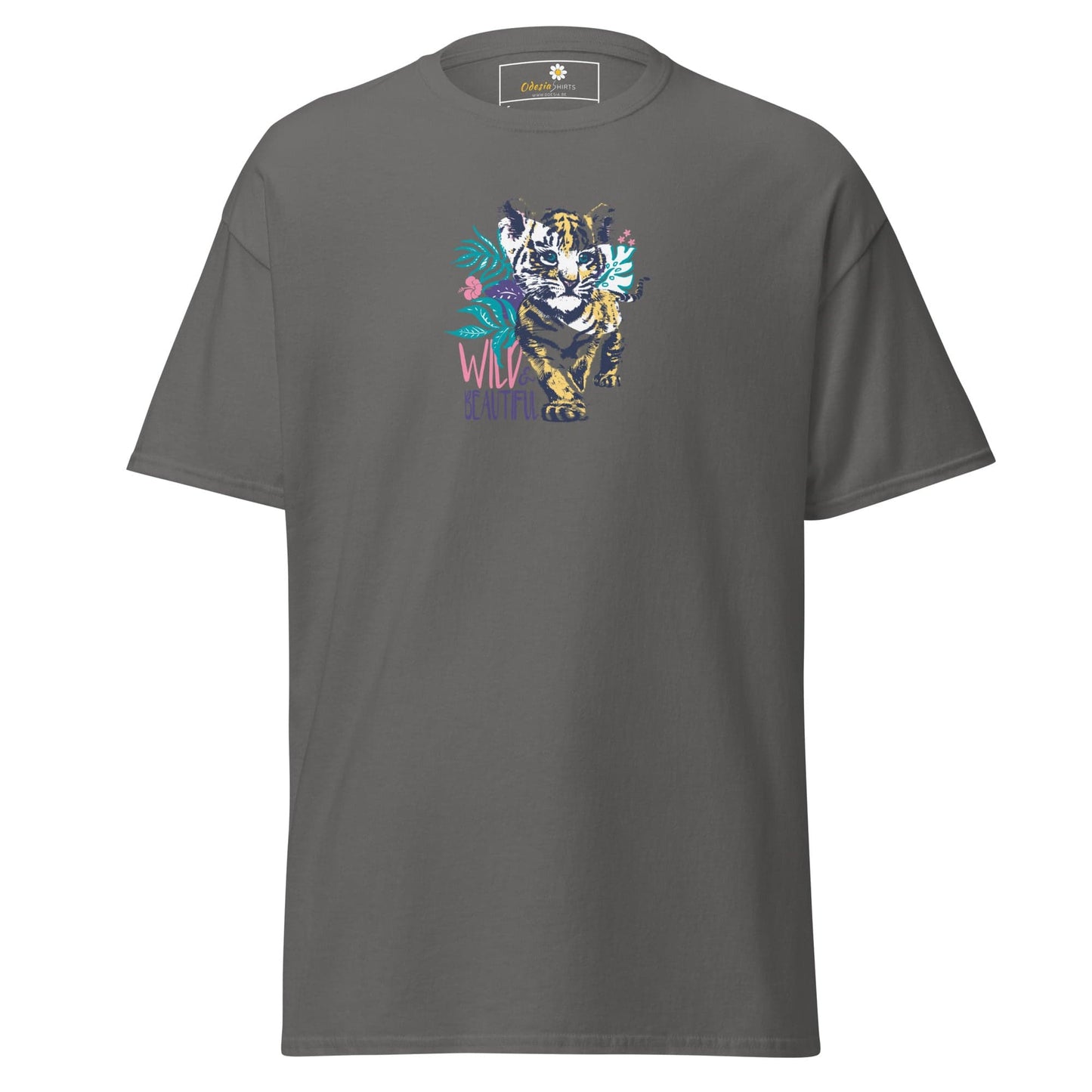 Unisex classic tee - WILD LIFE AND BEAUTIFUL - REGULAR - Charcoal / S