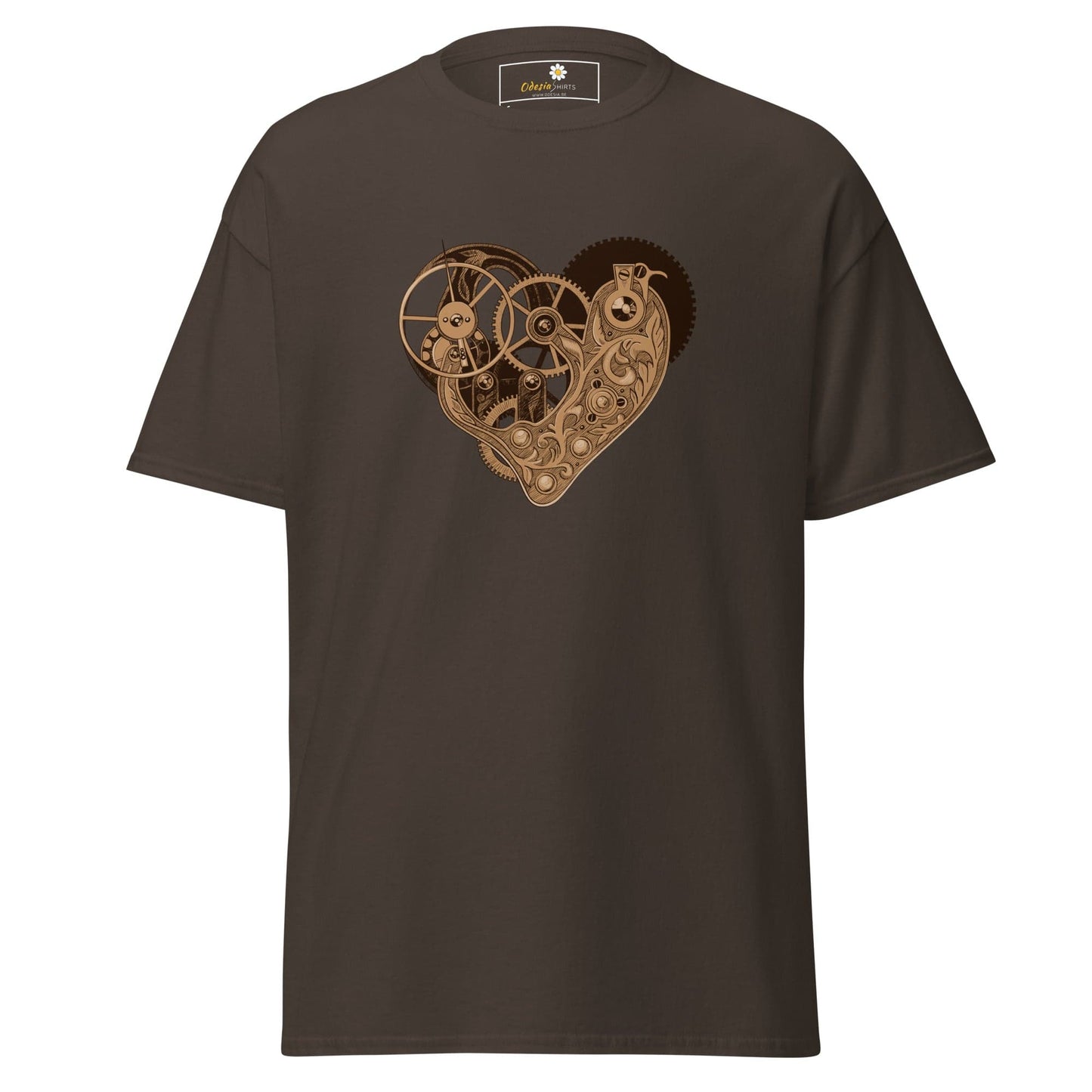 Unisex classic tee - ABSTRACT HEART - REGULAR - Dark Chocolate / S