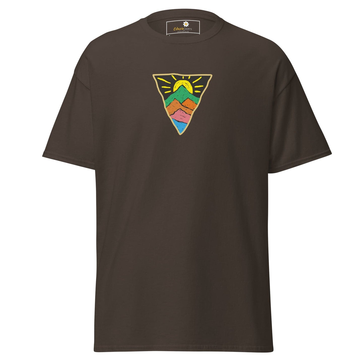 Unisex classic tee - MISC SUN TRIANGLE - REGULAR - Dark Chocolate / S