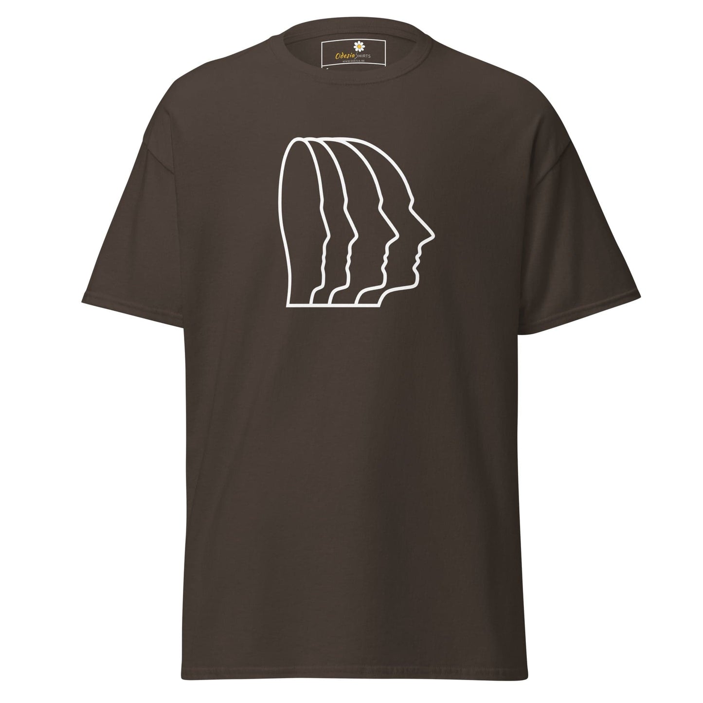 Unisex classic tee - ABSTRACT HEAD ONE - REGULAR - Dark Chocolate / S