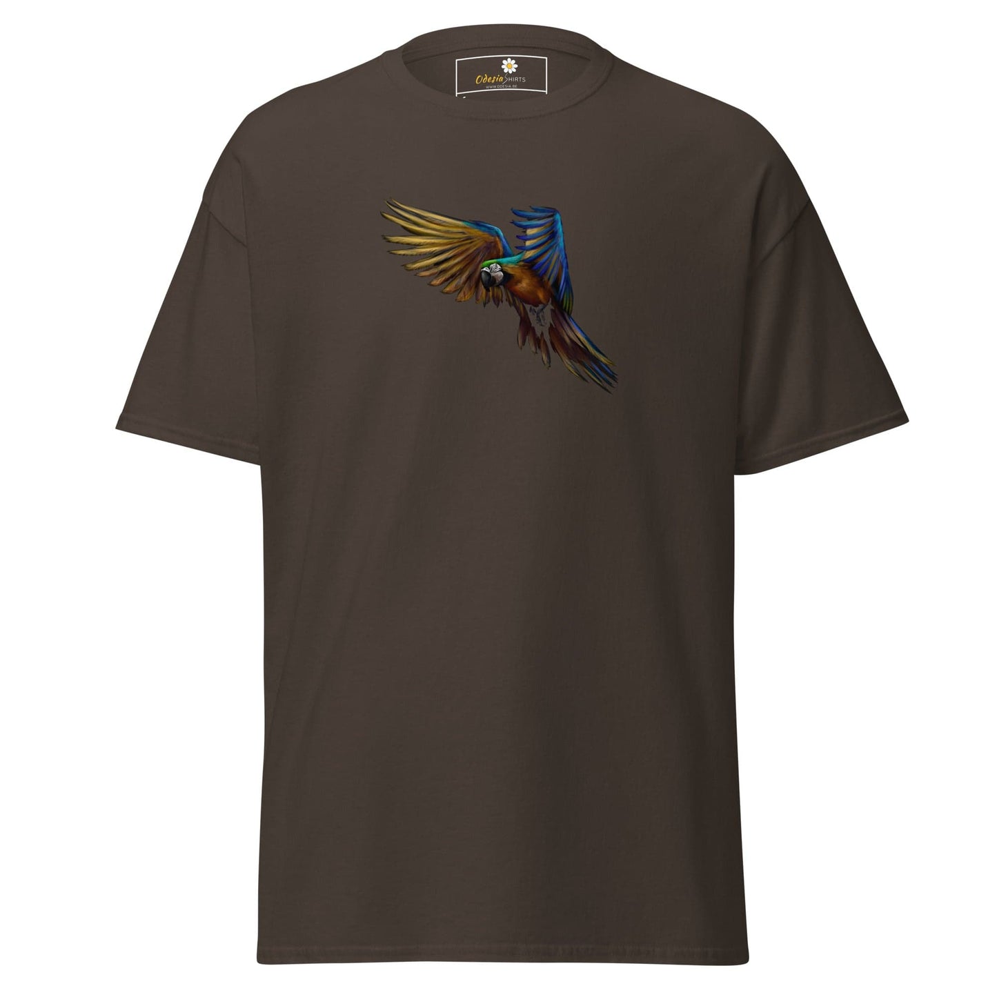 Unisex classic tee - WILD LIFE PARROT - REGULAR - Dark Chocolate / S