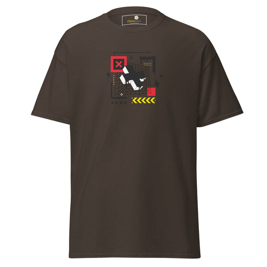 Unisex classic t-shirt - ABSTRACT FIGURES - REGULAR - Dark Chocolate / S