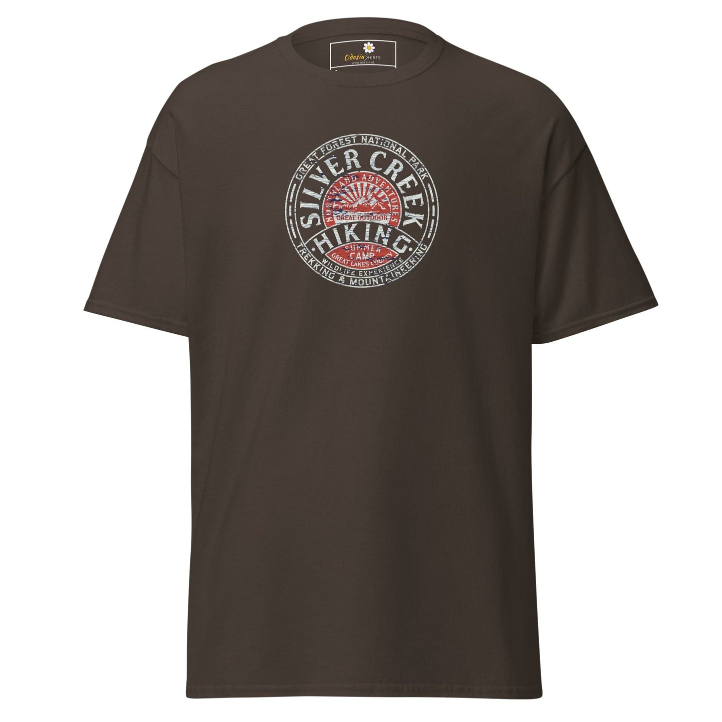 Unisex classic tee - ADVENTURE SILVER CREEK HIKING - REGULAR - Dark Chocolate / S