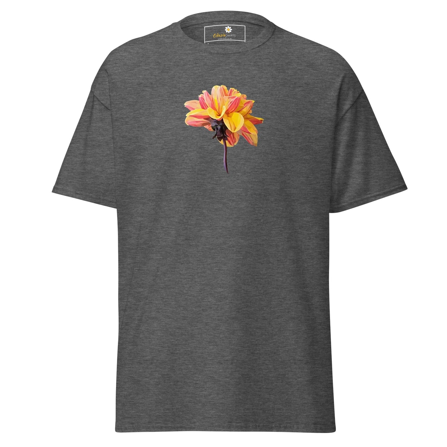 Unisex classic t-shirt - NATURE RED YELLOW FLOWER - REGULAR - Dark Heather / S