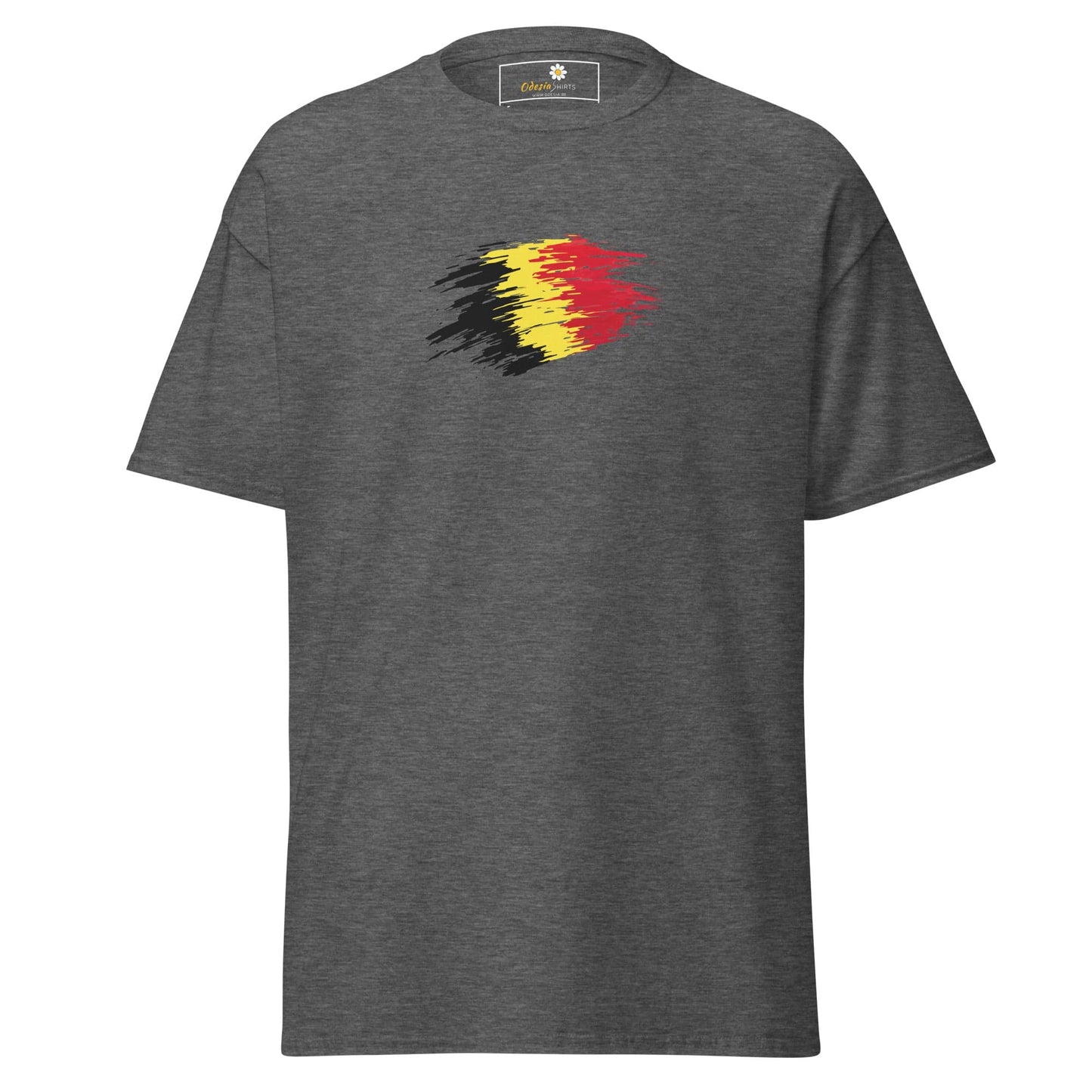 Unisex classic tee - COUNTRY BELGIUM SHAPE - REGULAR - Dark Heather / S