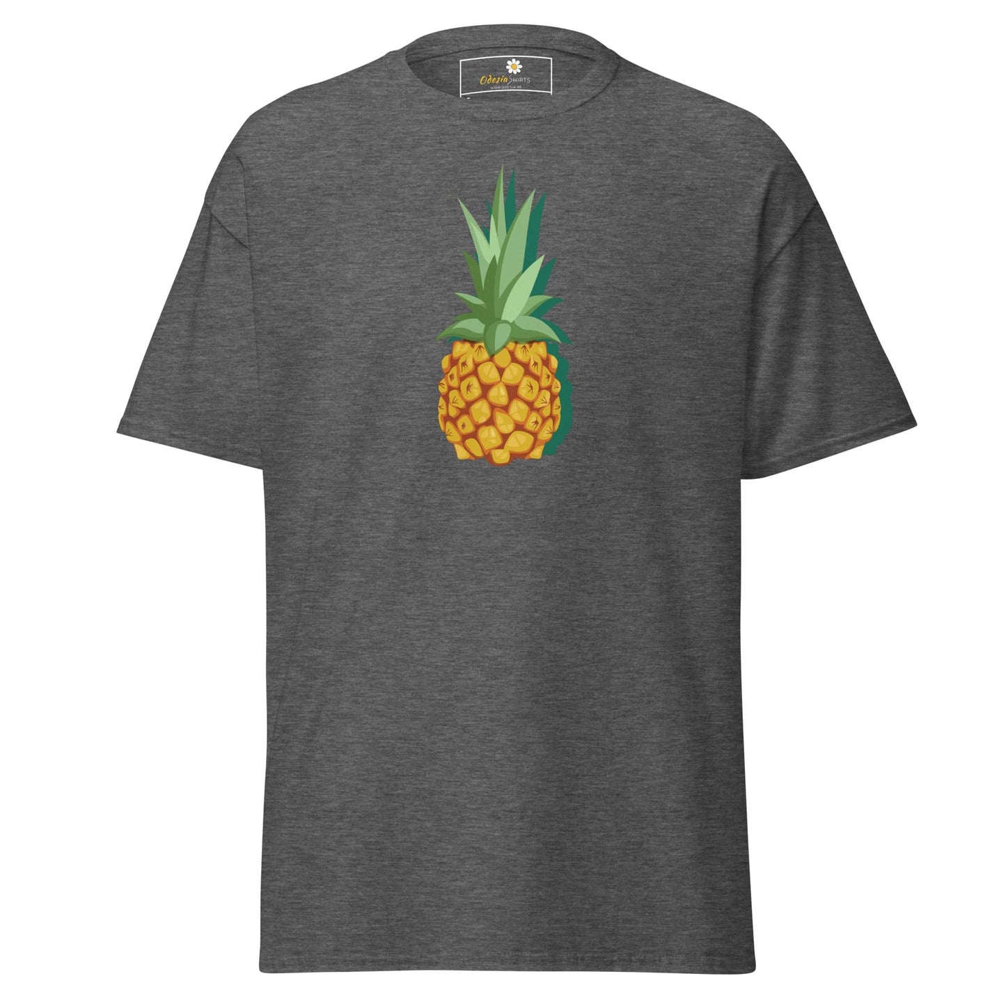 Unisex classic tee - SUMMER PINEAPPLE - REGULAR - Dark Heather / S