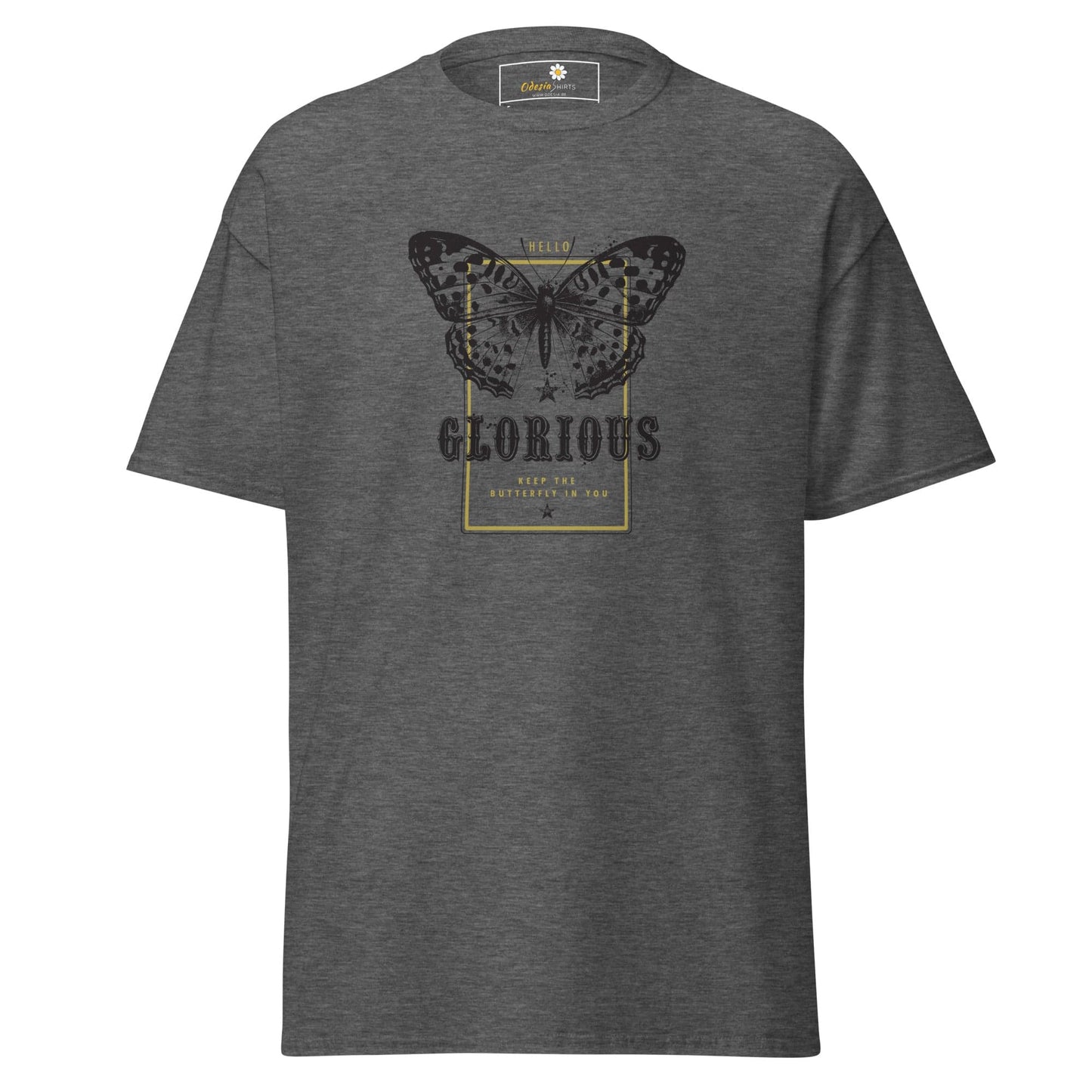 Unisex classic tee - ANIMALS GLORIOUS BUTTERFLY - REGULAR - Dark Heather / S