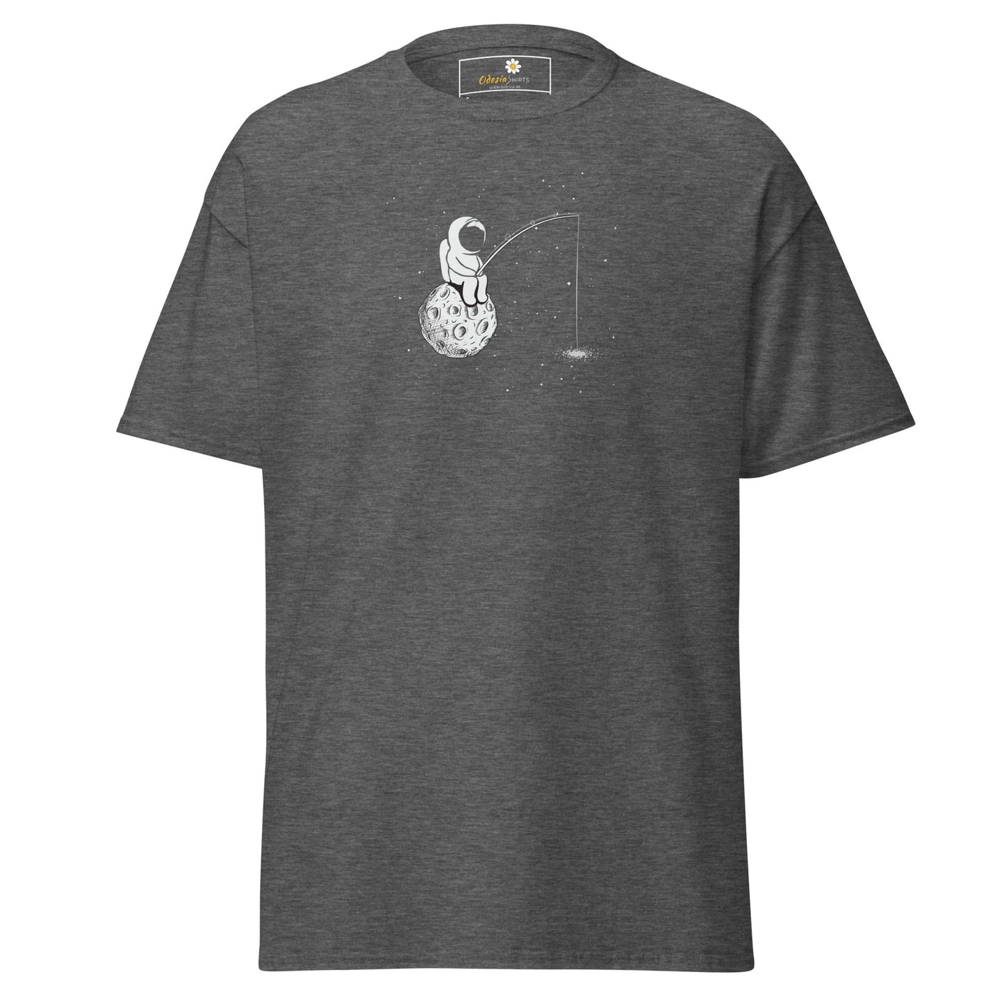 Unisex classic t-shirt - ASTRONAUT FISHING - REGULAR - Dark Heather / S