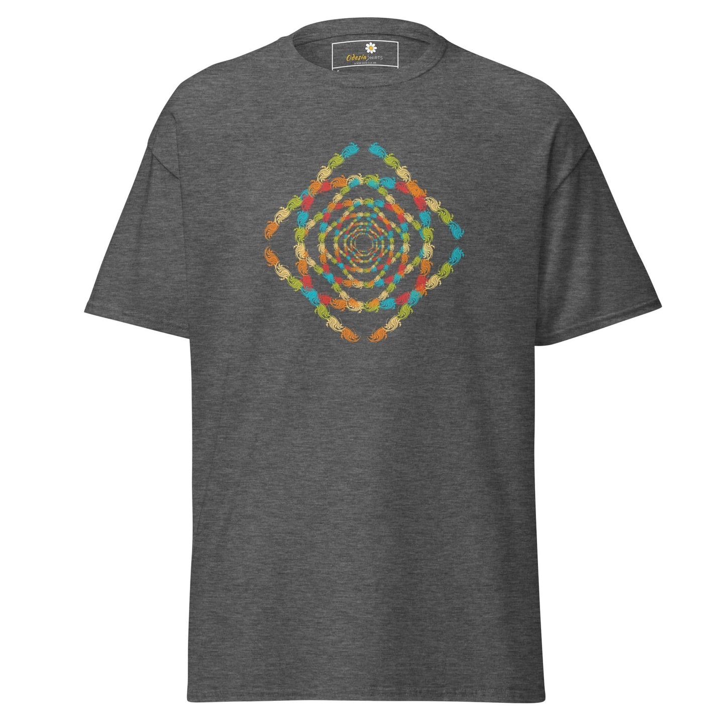 Unisex classic tee - ABSTRACT MISC SQUARE TUNNEL - REGULAR - Dark Heather / S