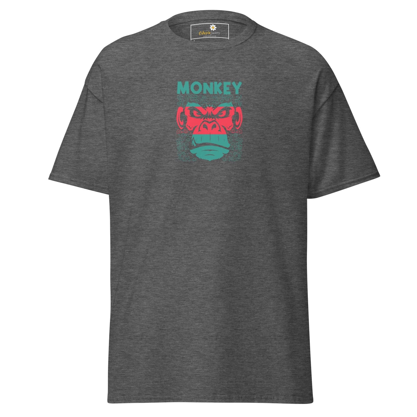 Unisex classic tee - WILD LIFE MONKEY - REGULAR - Dark Heather / S