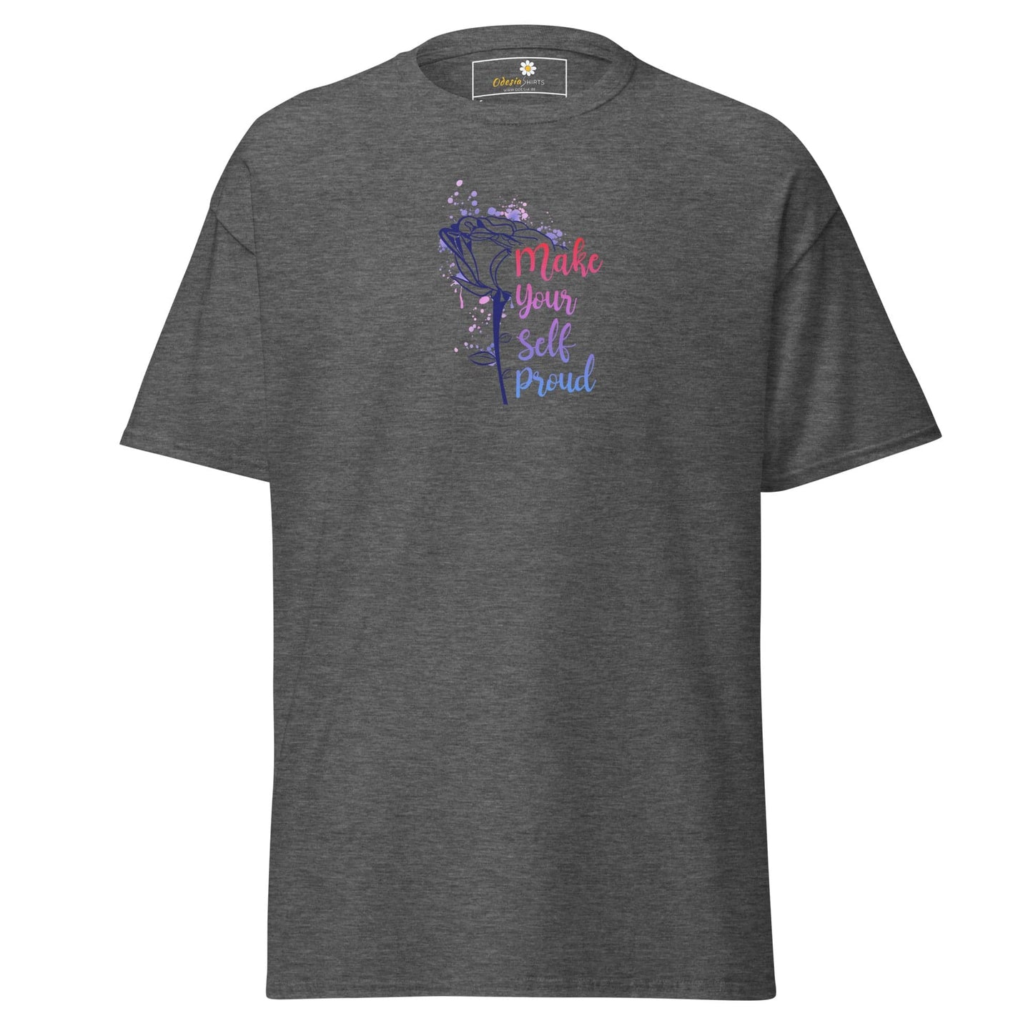 Unisex classic tee - MISC TEXT MAKE YOURSELF PROUD - REGULAR - Dark Heather / S